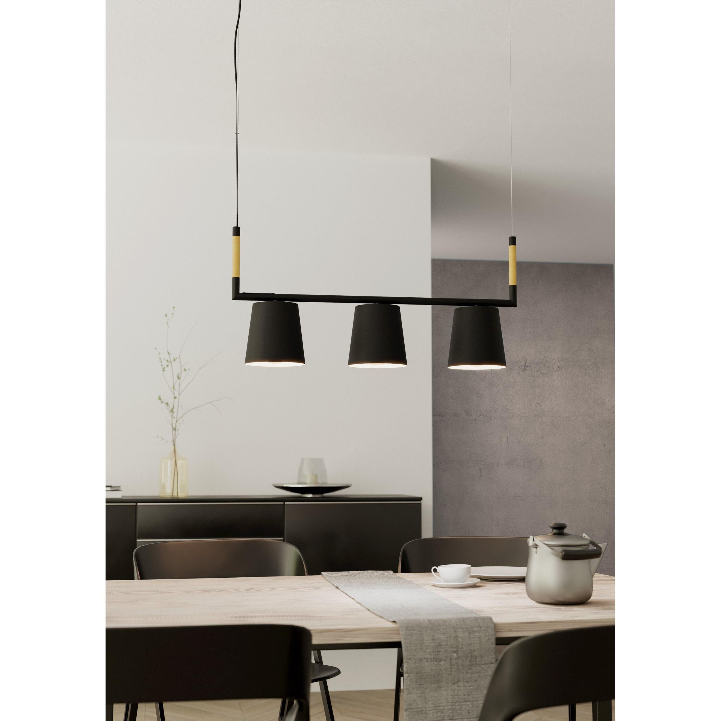 Suspension métal noir LACEY E27 3X40W