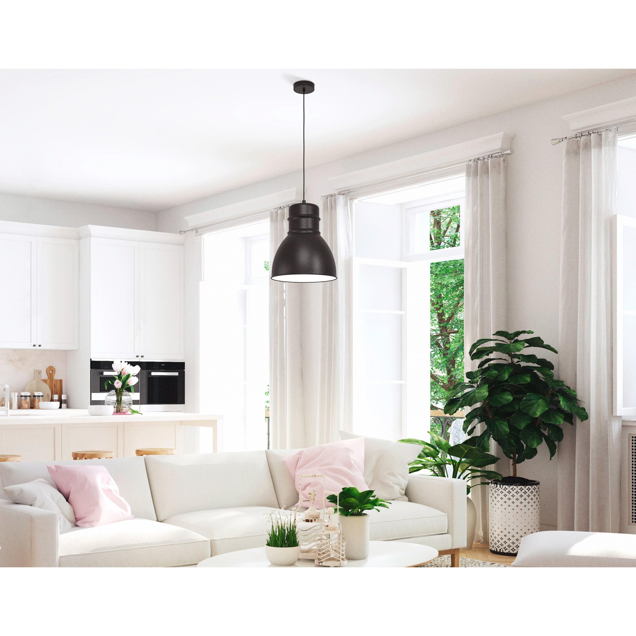 Suspension métal noir EBURY E27 1X60W