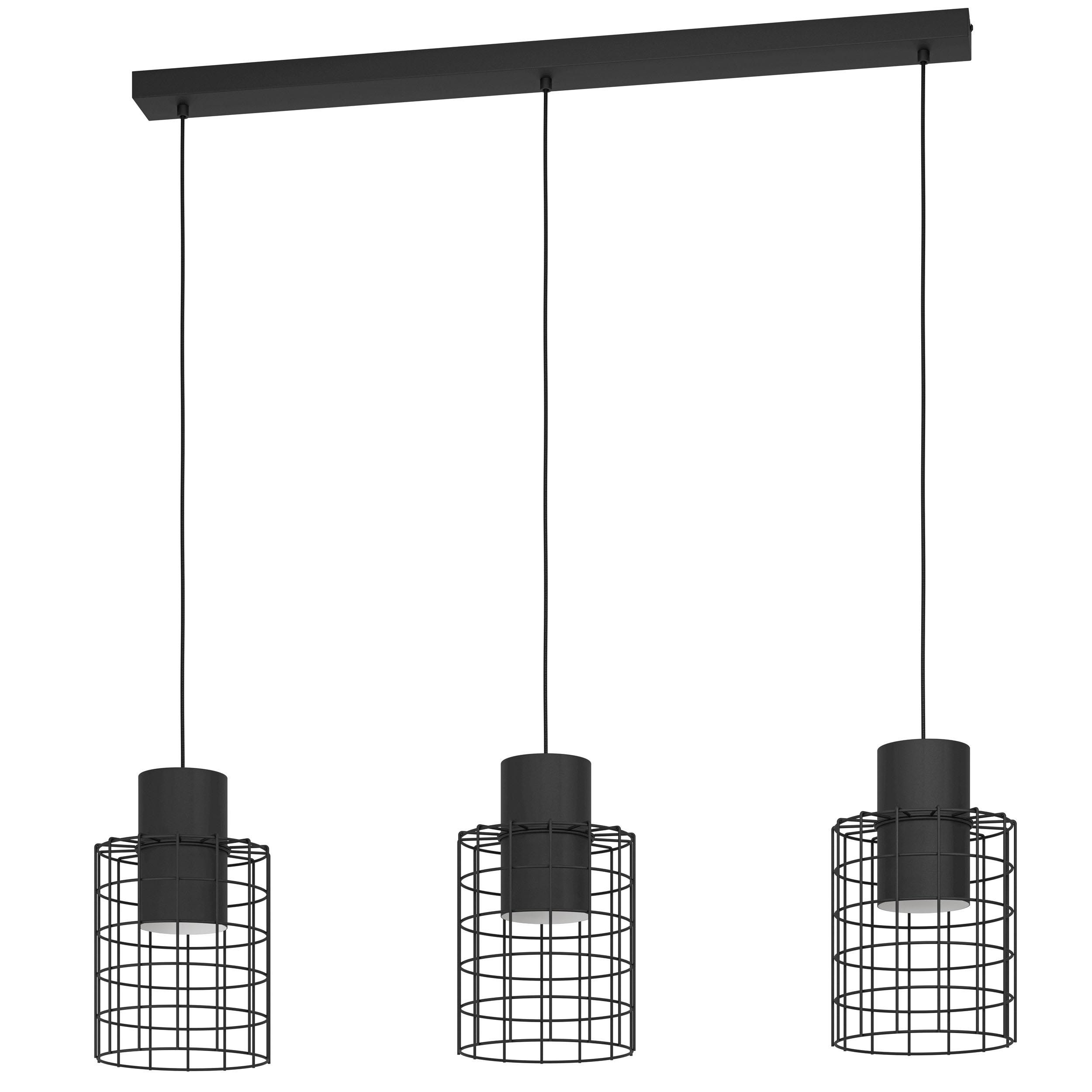 Suspension métal noir MILLIGAN E27 3X40W