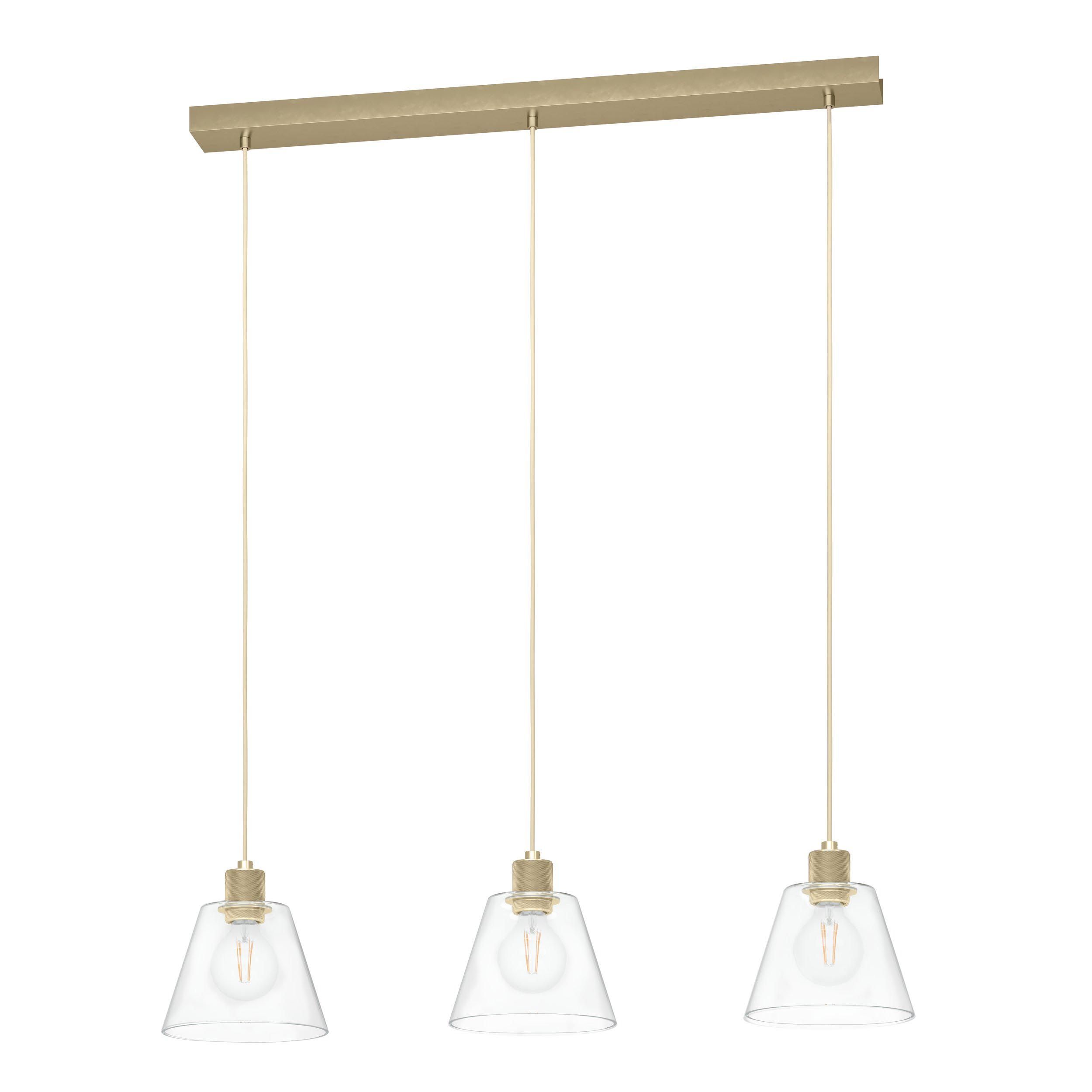 Suspension verre doré COPLEY E27 3X40W