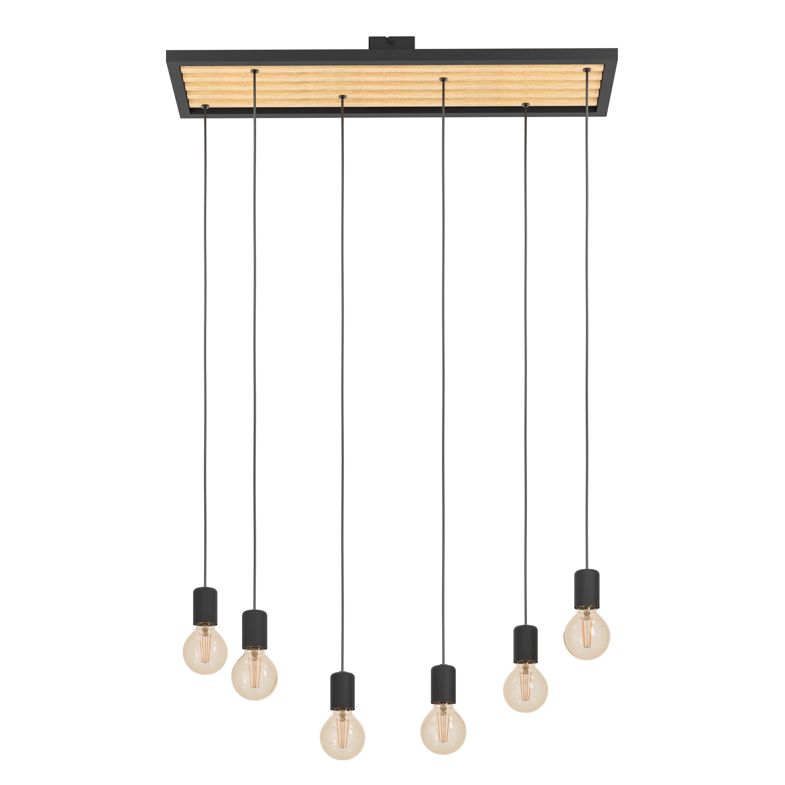 Suspension métal noir CONSETT E27 6X40W