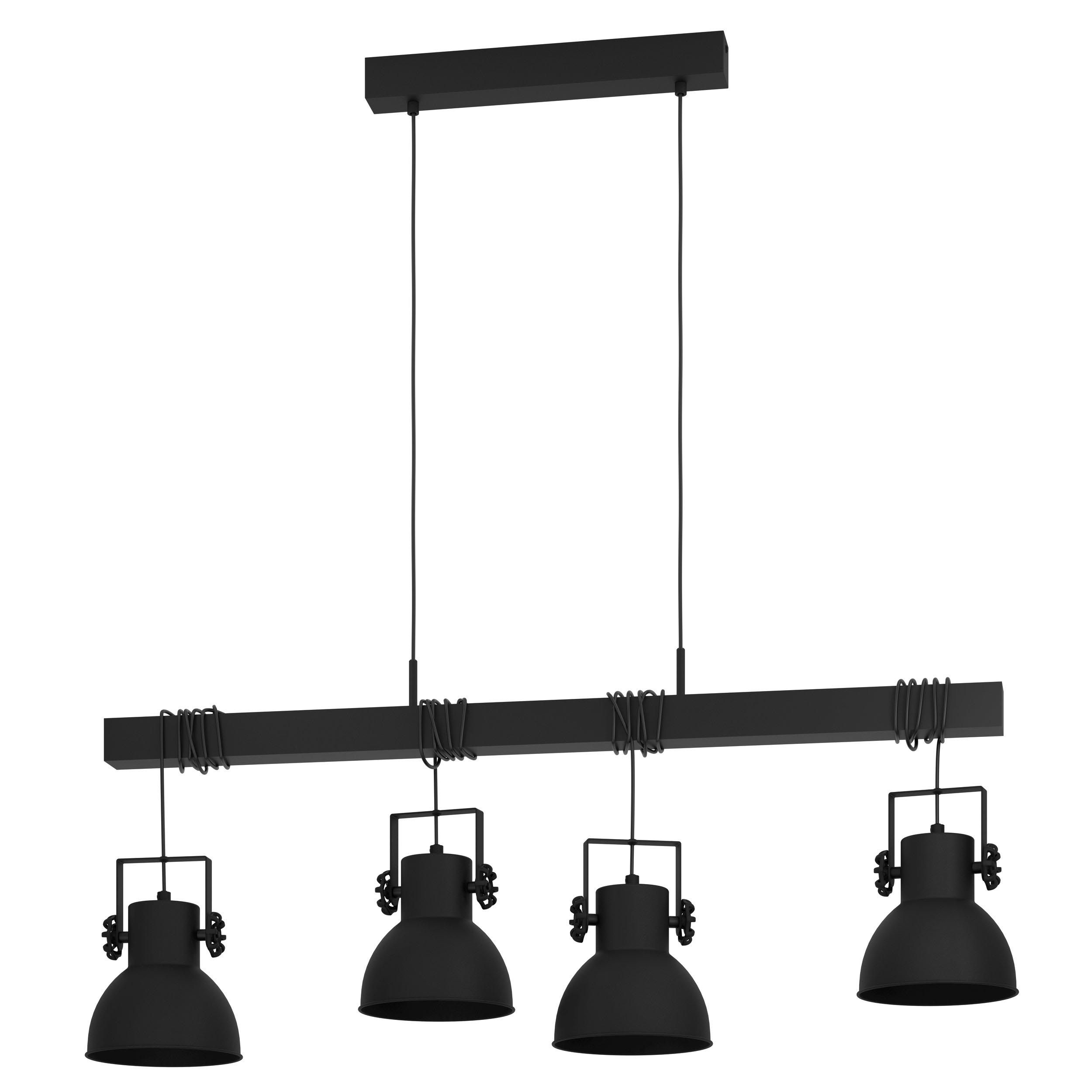 Suspension métal noir SHIREBROOK E27 4X40W