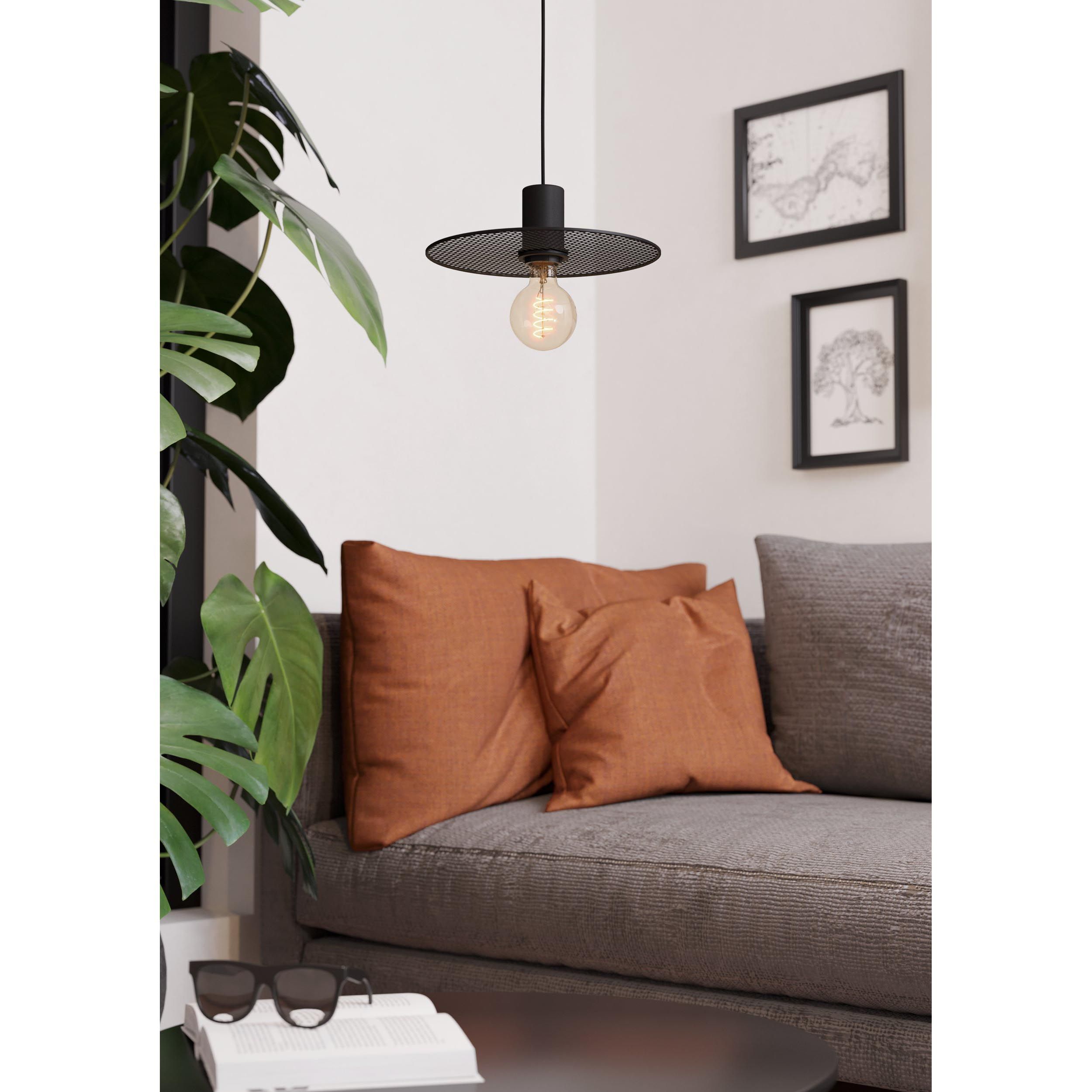 Suspension métal noir IKESTON E27 1X40W