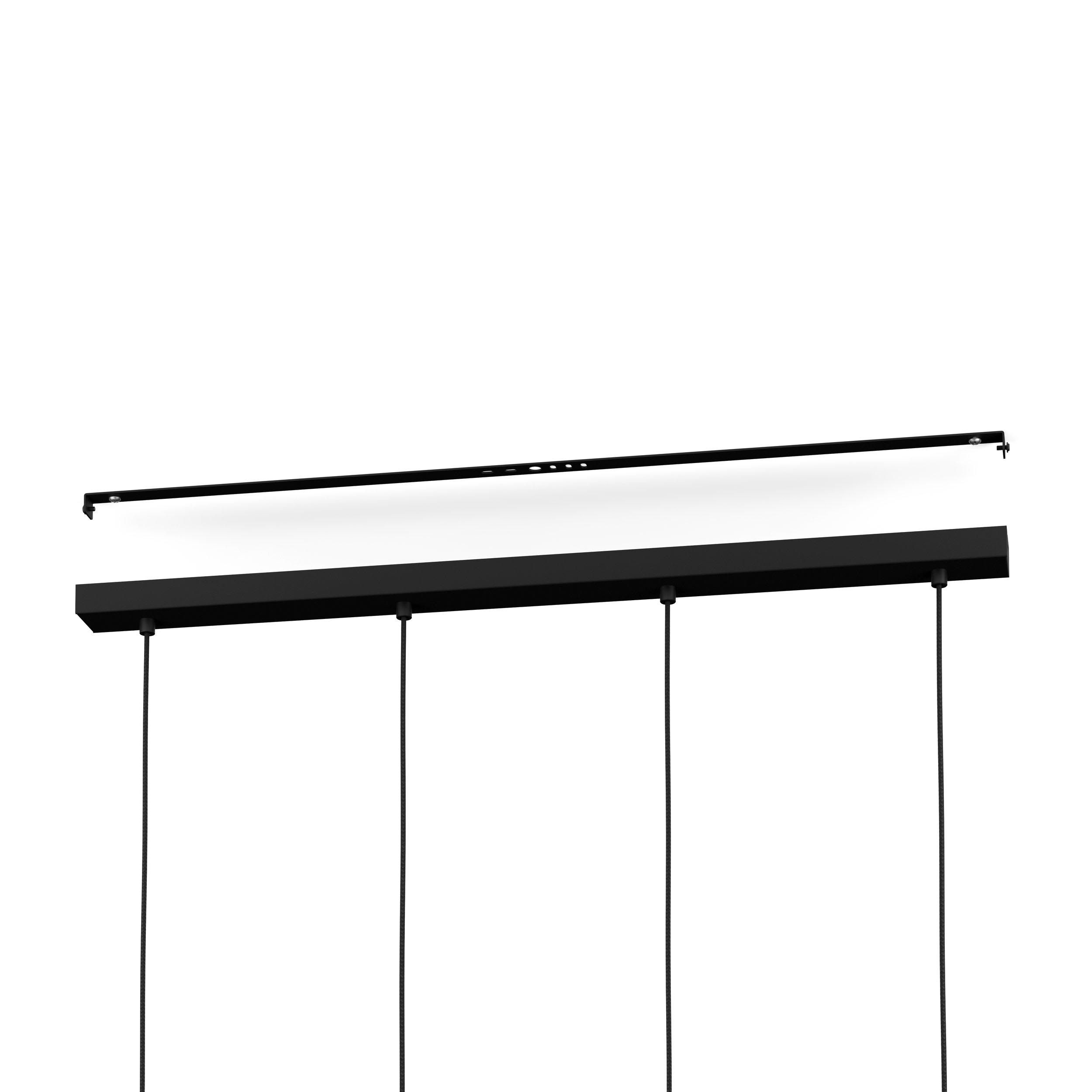 Suspension métal noir IKESTON E27 4X40W