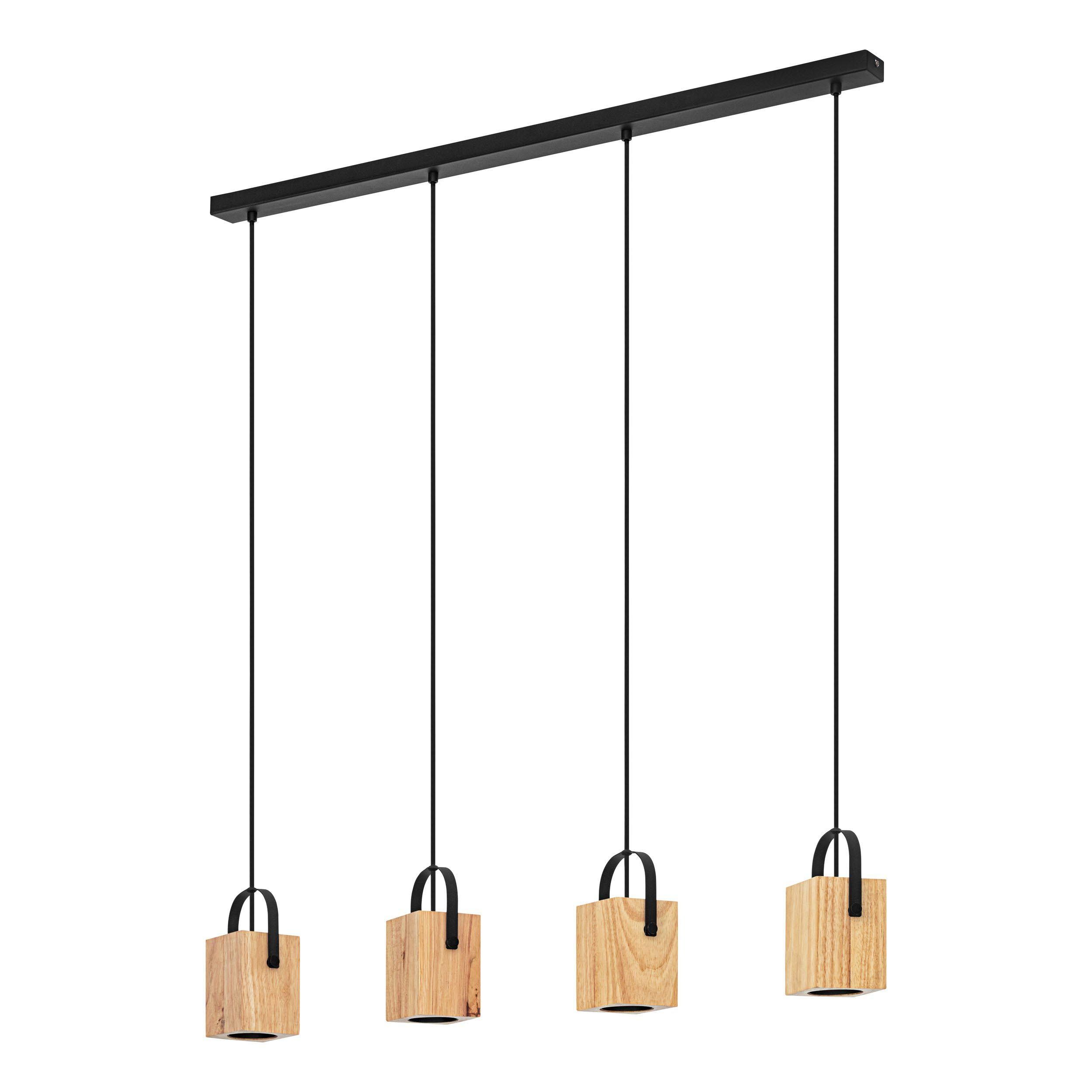 Suspension bois et noir  AYLES GU10 4X3W