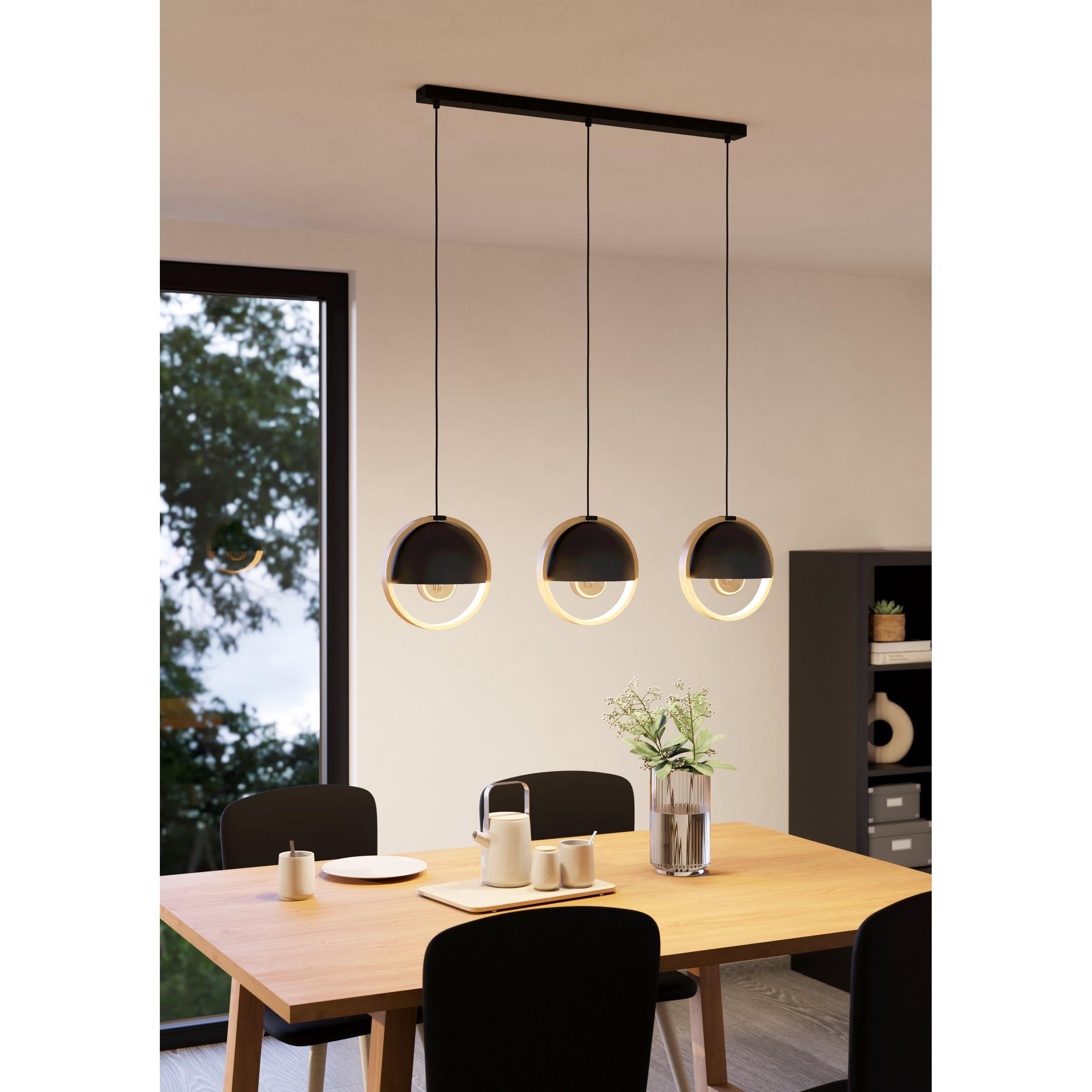 Suspension métal noir CALLOW E27 3X40W