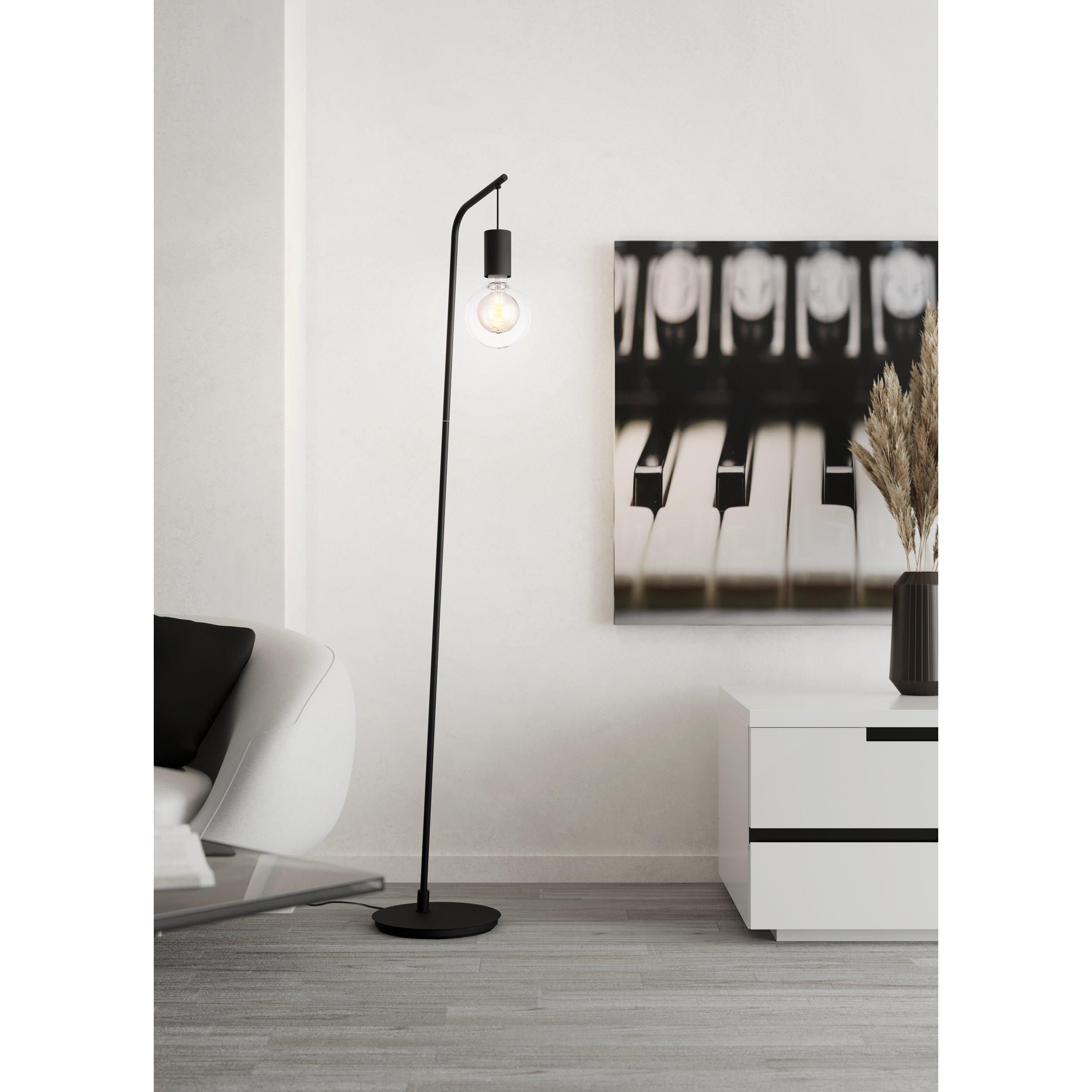 Lampadaire métal noir CRANLEY E27 1X40W