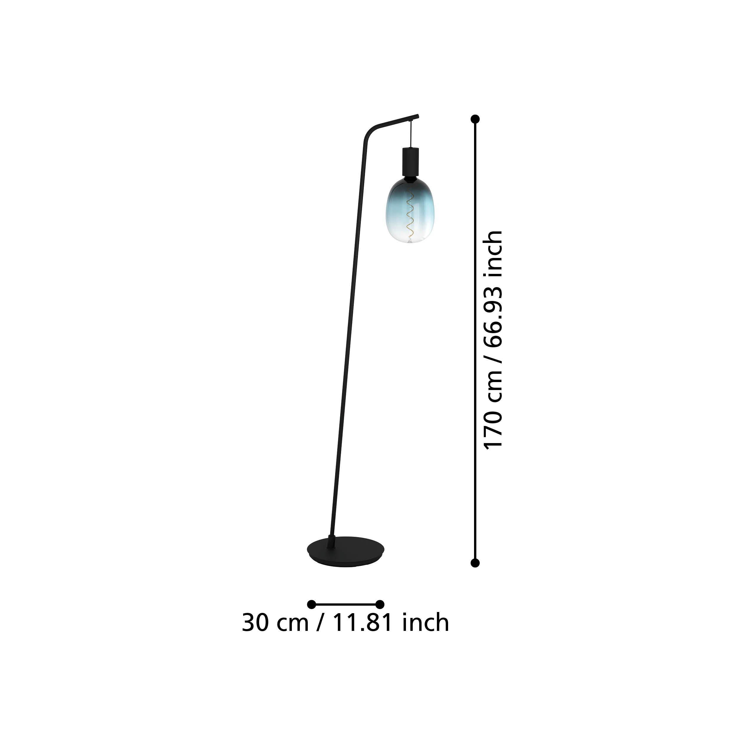 Lampadaire métal noir CRANLEY E27 1X40W