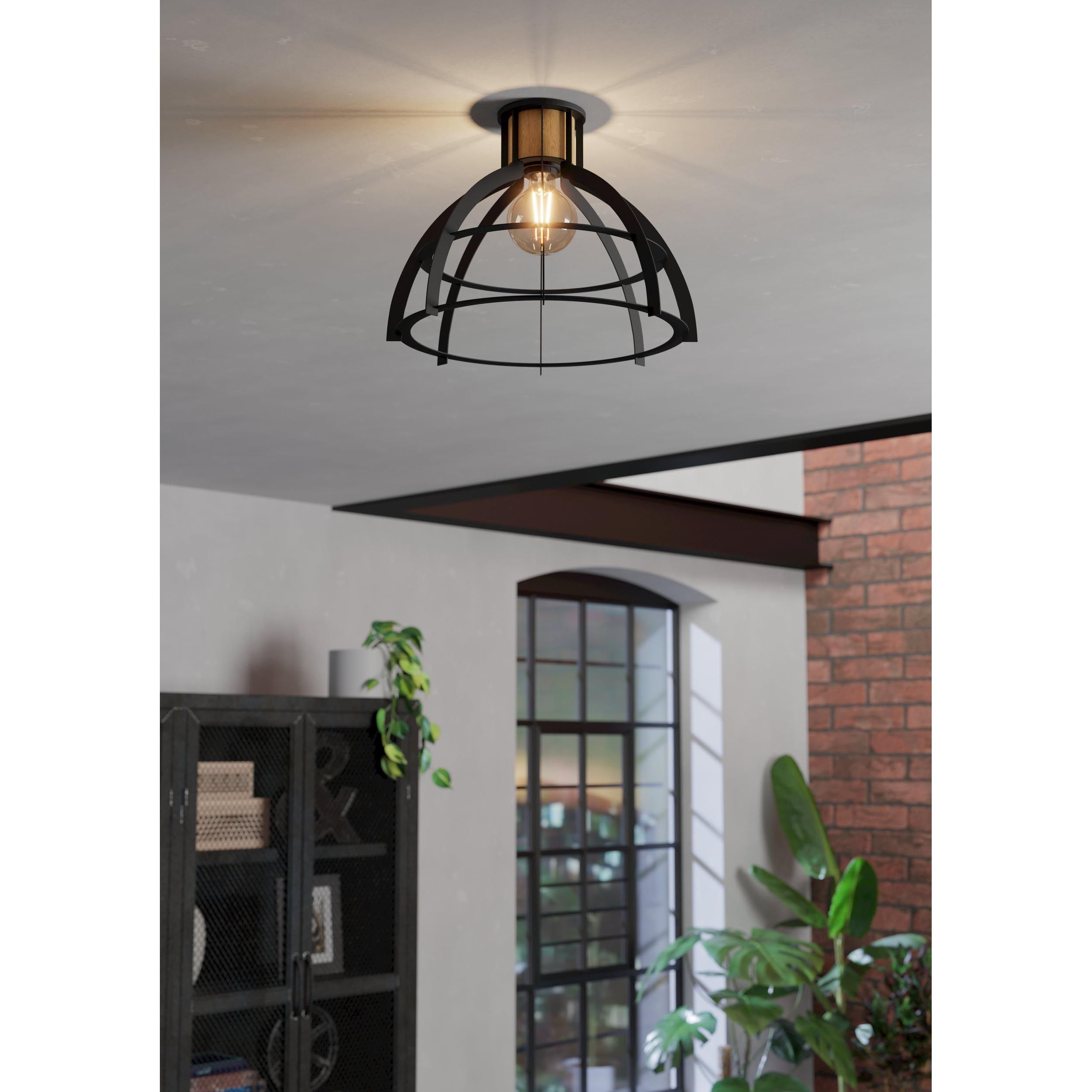 Plafonnier métal noir STILLINGTON E27 1X40W