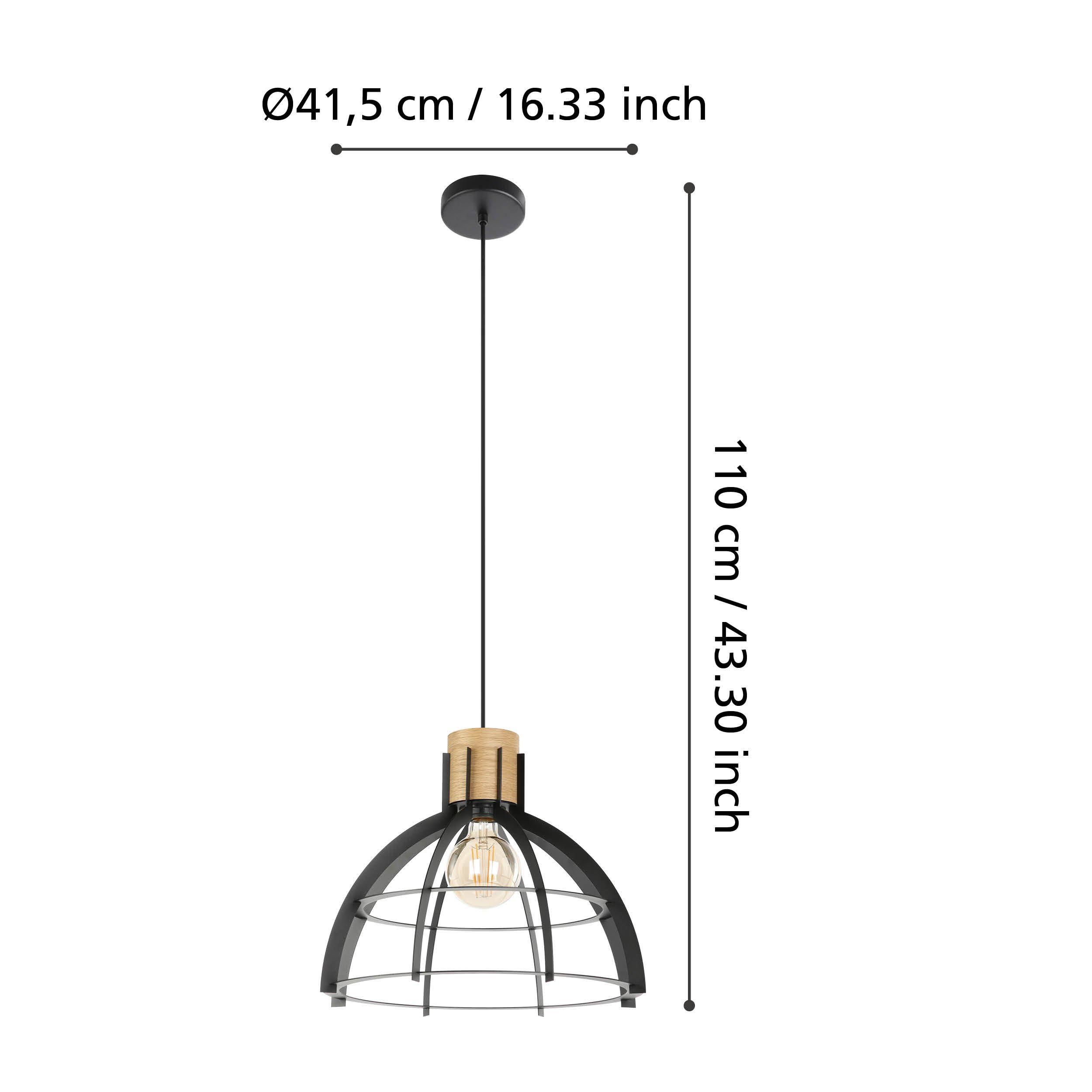 Suspension métal noir STILLINGTON E27 1X40W