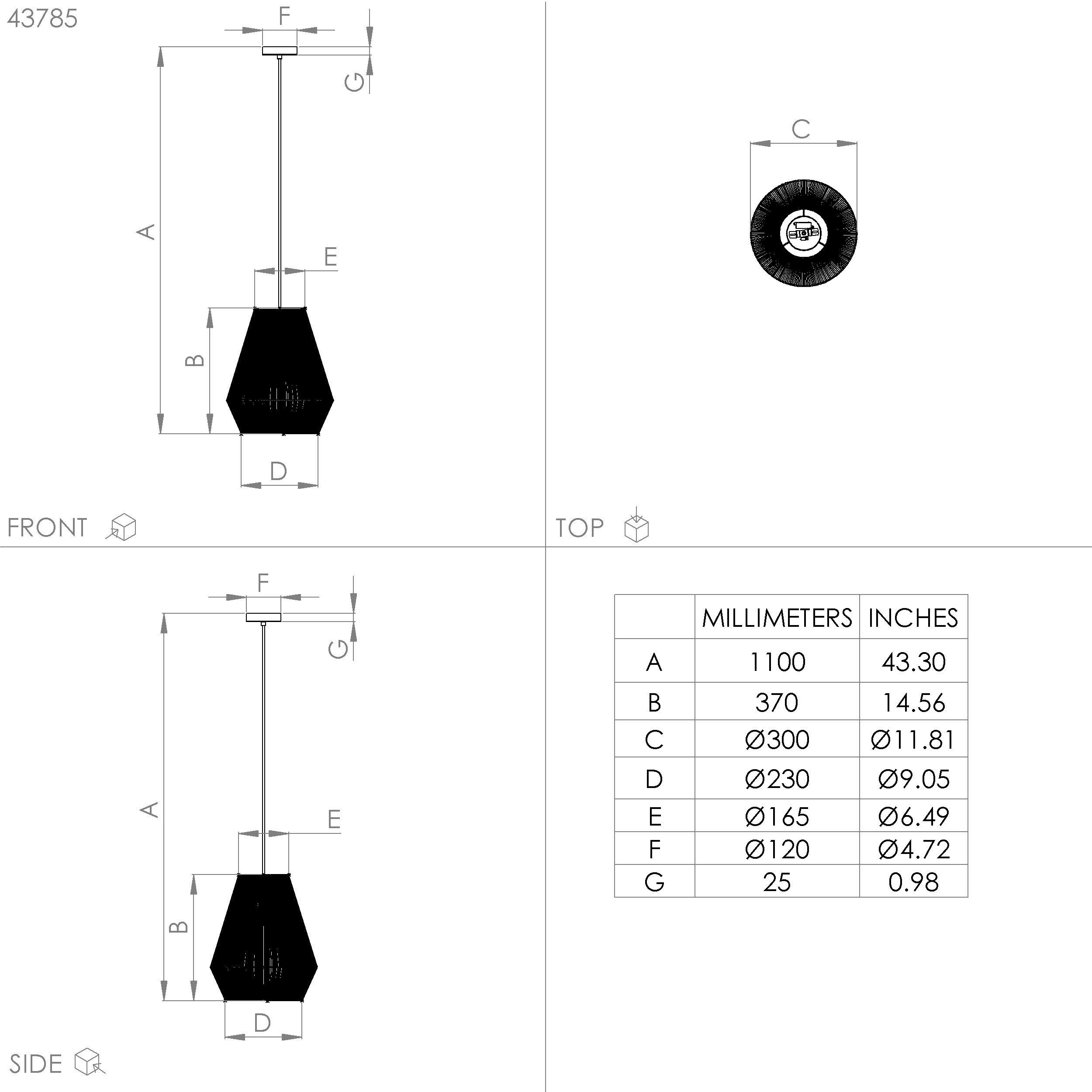 Suspension textile naturel ALDERNEY E27 1X40W