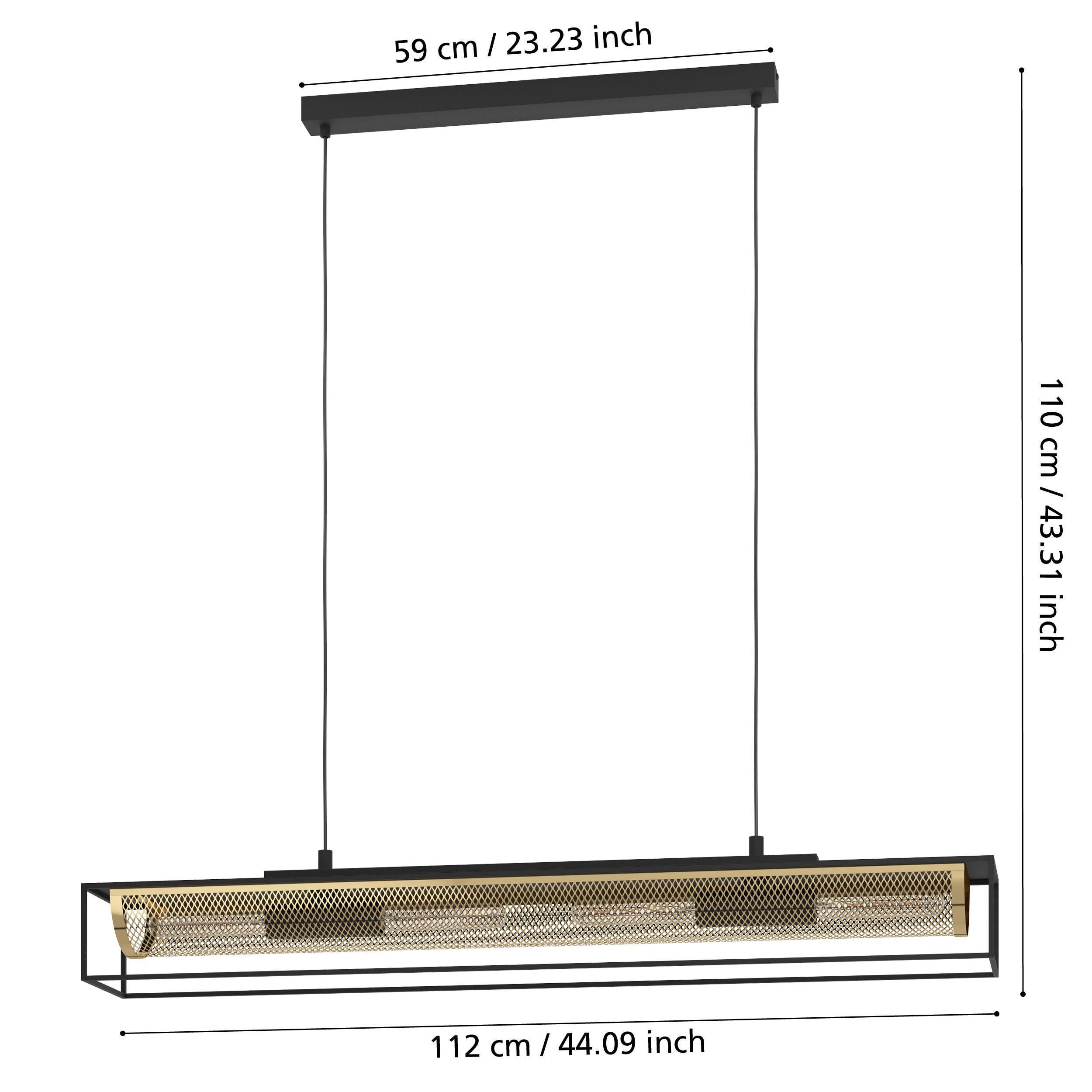 Suspension métal laiton NOHALES E27 4X40W