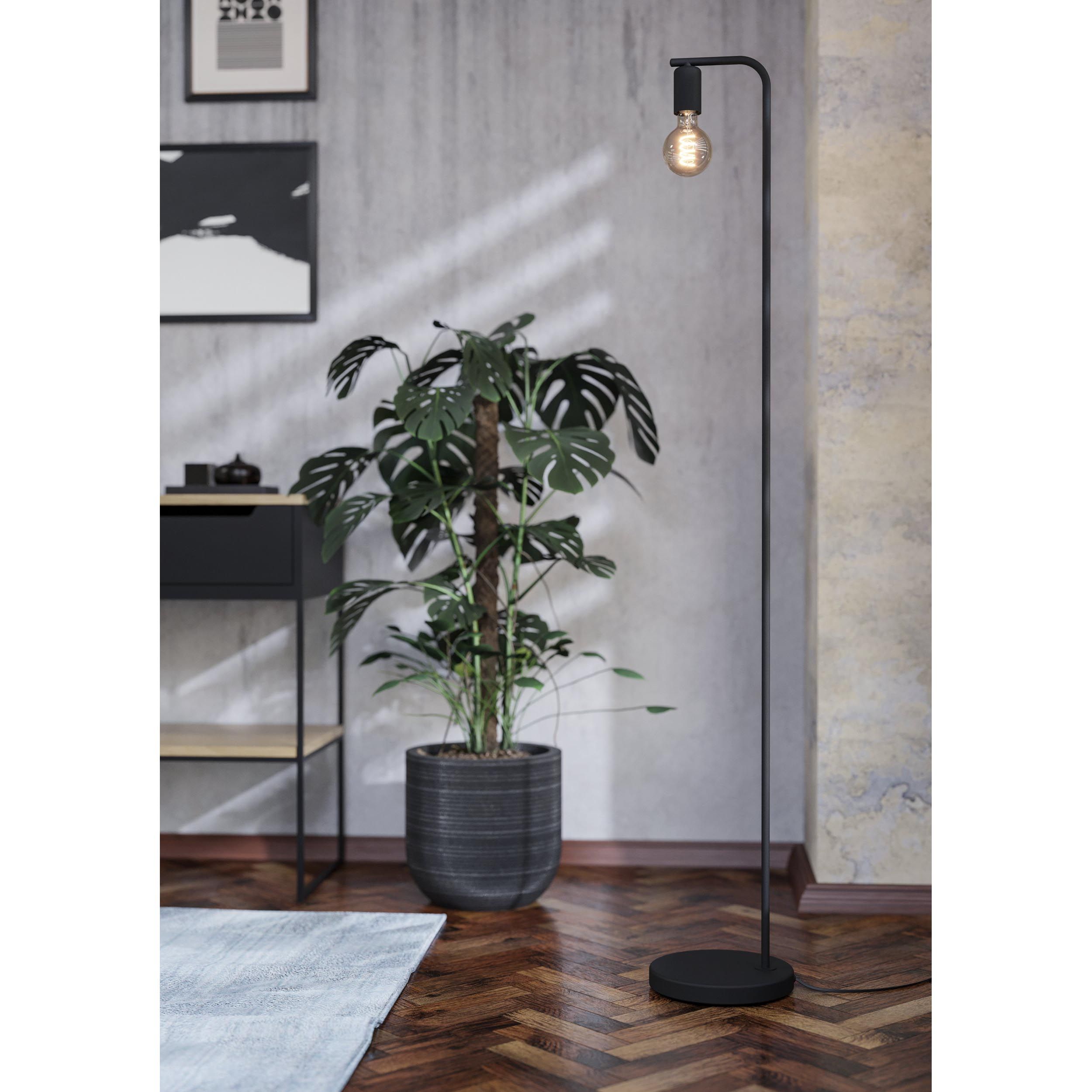 Lampadaire métal noir CRANLEY 1 E27 1X40W