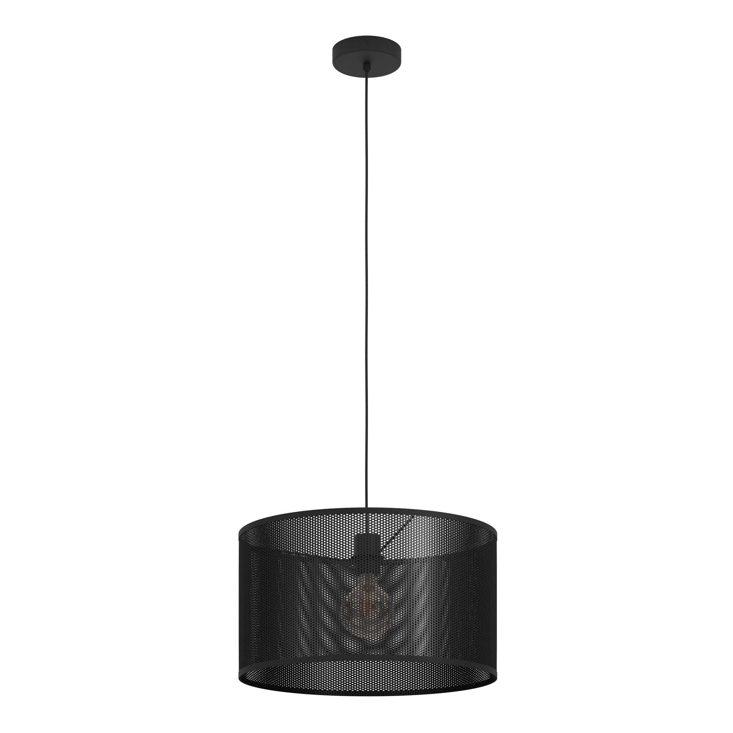 Suspension métal noir MANBY E27 1X40W