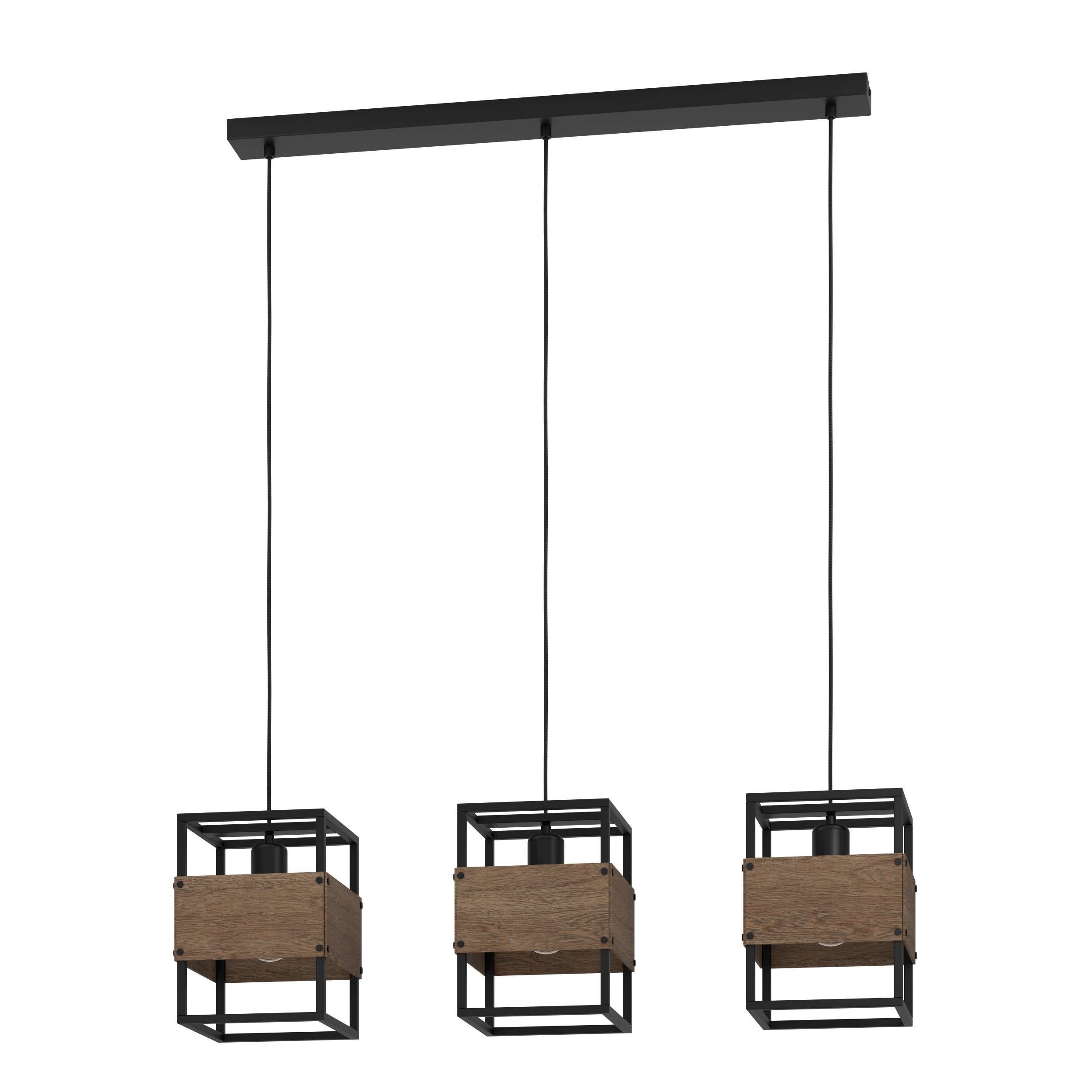 Suspension métal noir EVESHAM E27 3X40W