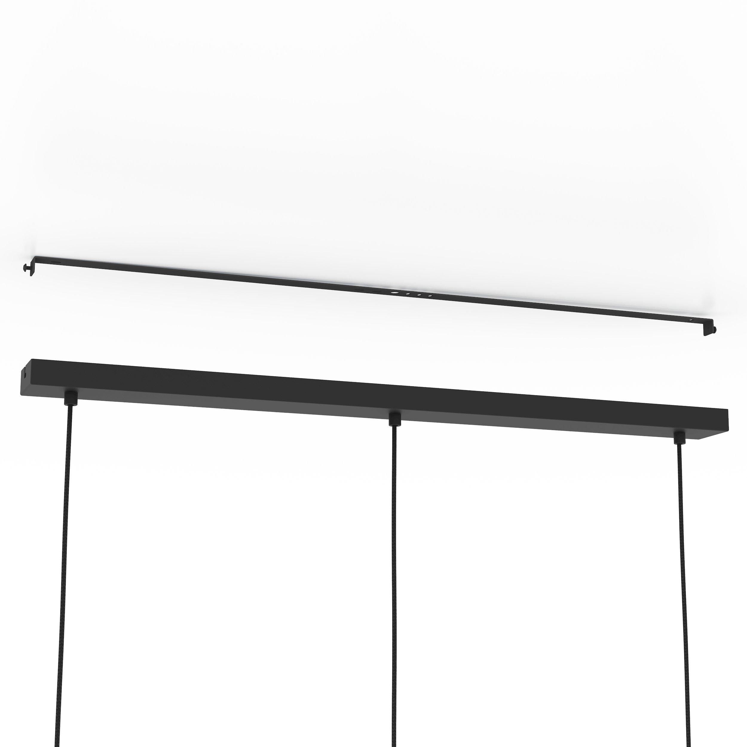 Suspension métal noir EVESHAM E27 3X40W