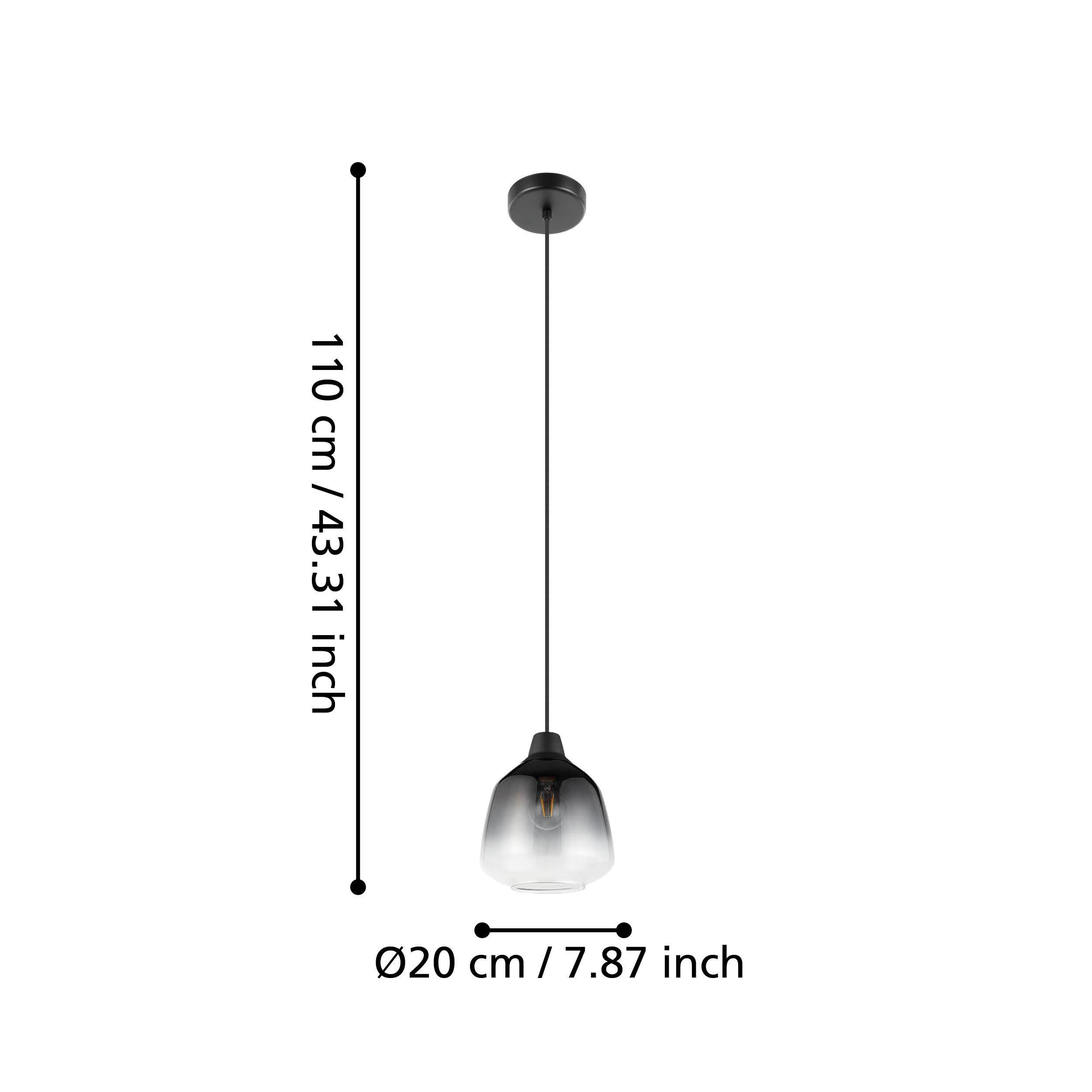 Suspension métal noir SEDBERGH E27 1X40W