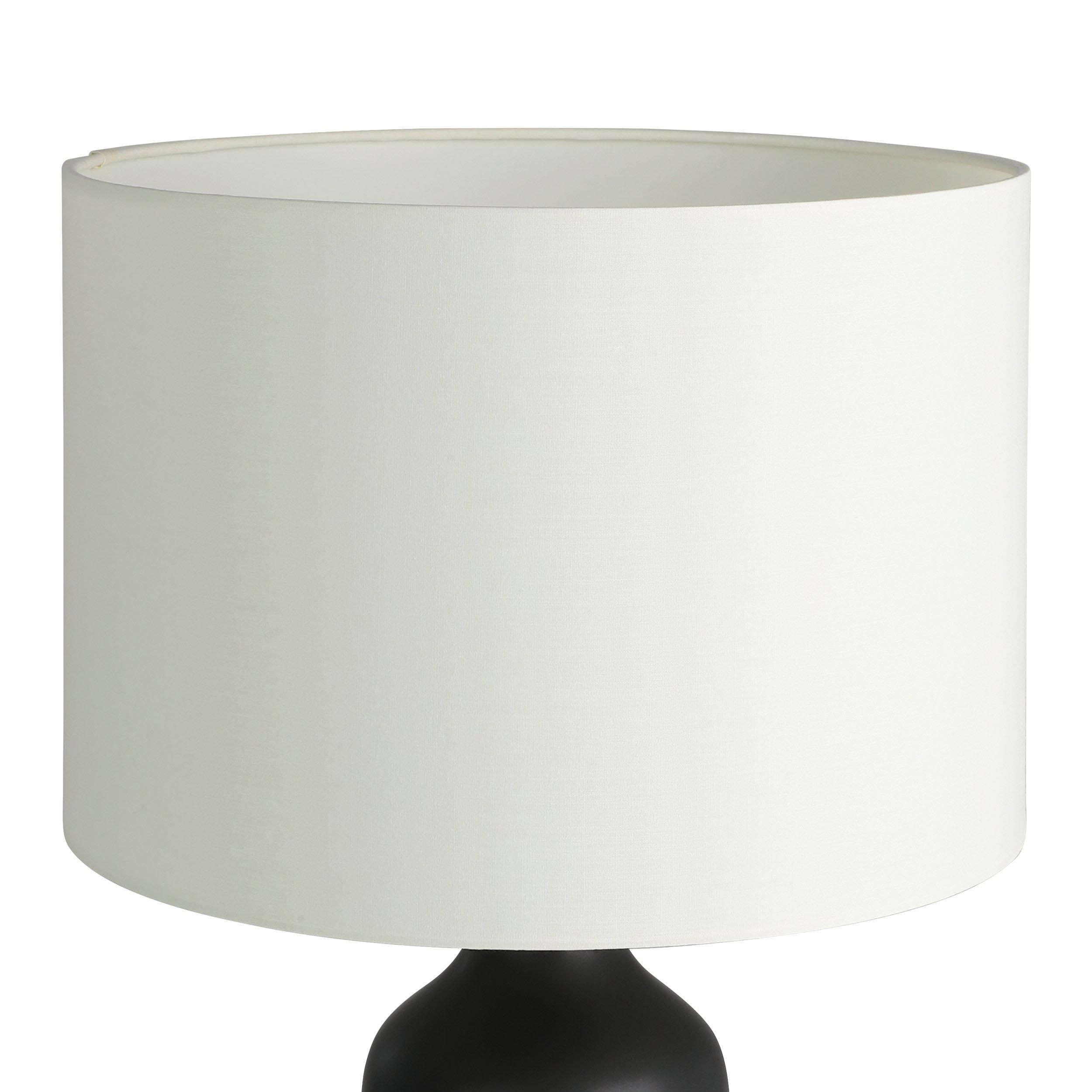 Lampe de table métal noir/blanc VINOZA E27 1X40W