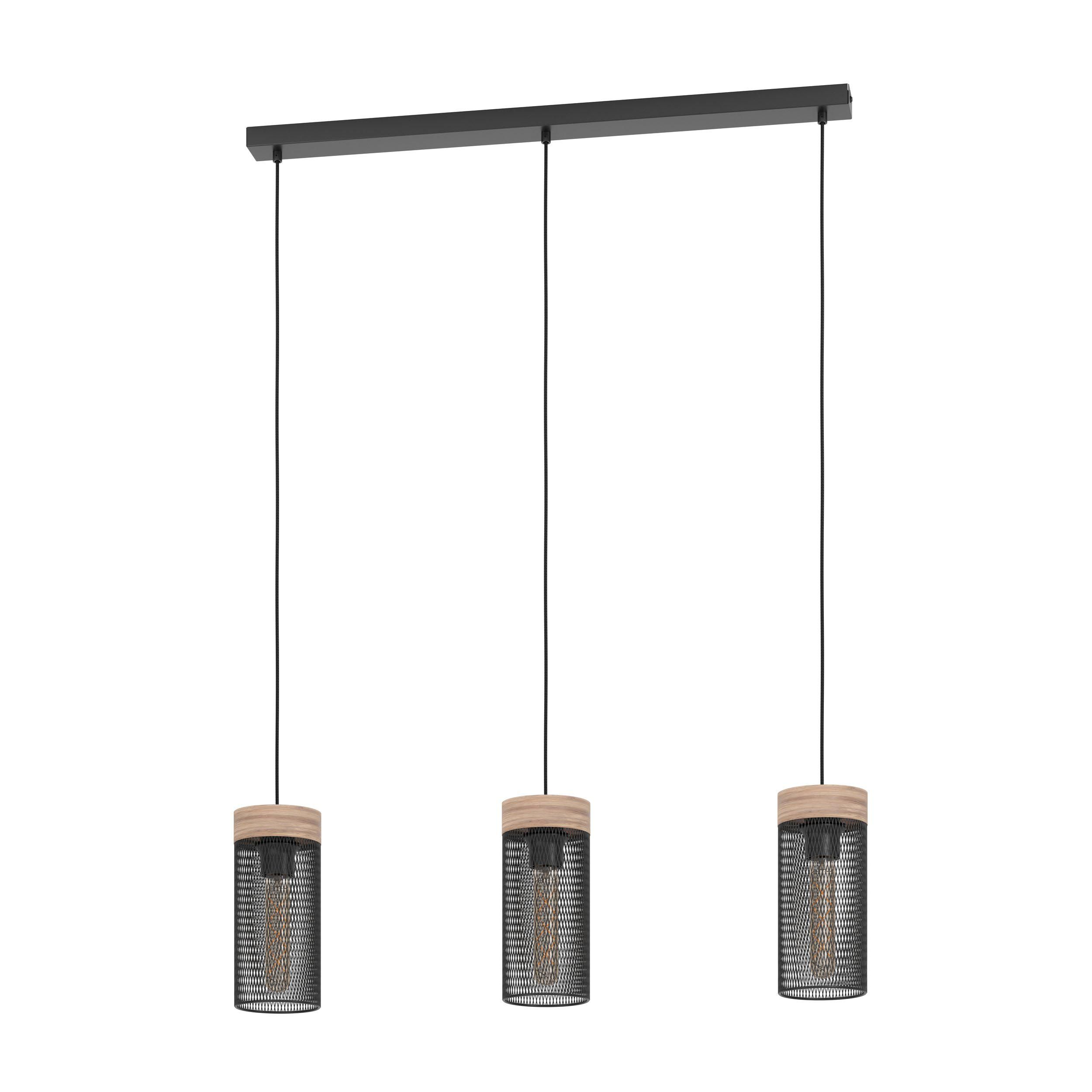 Suspension métal noir KILNSDALE E27 3X40W