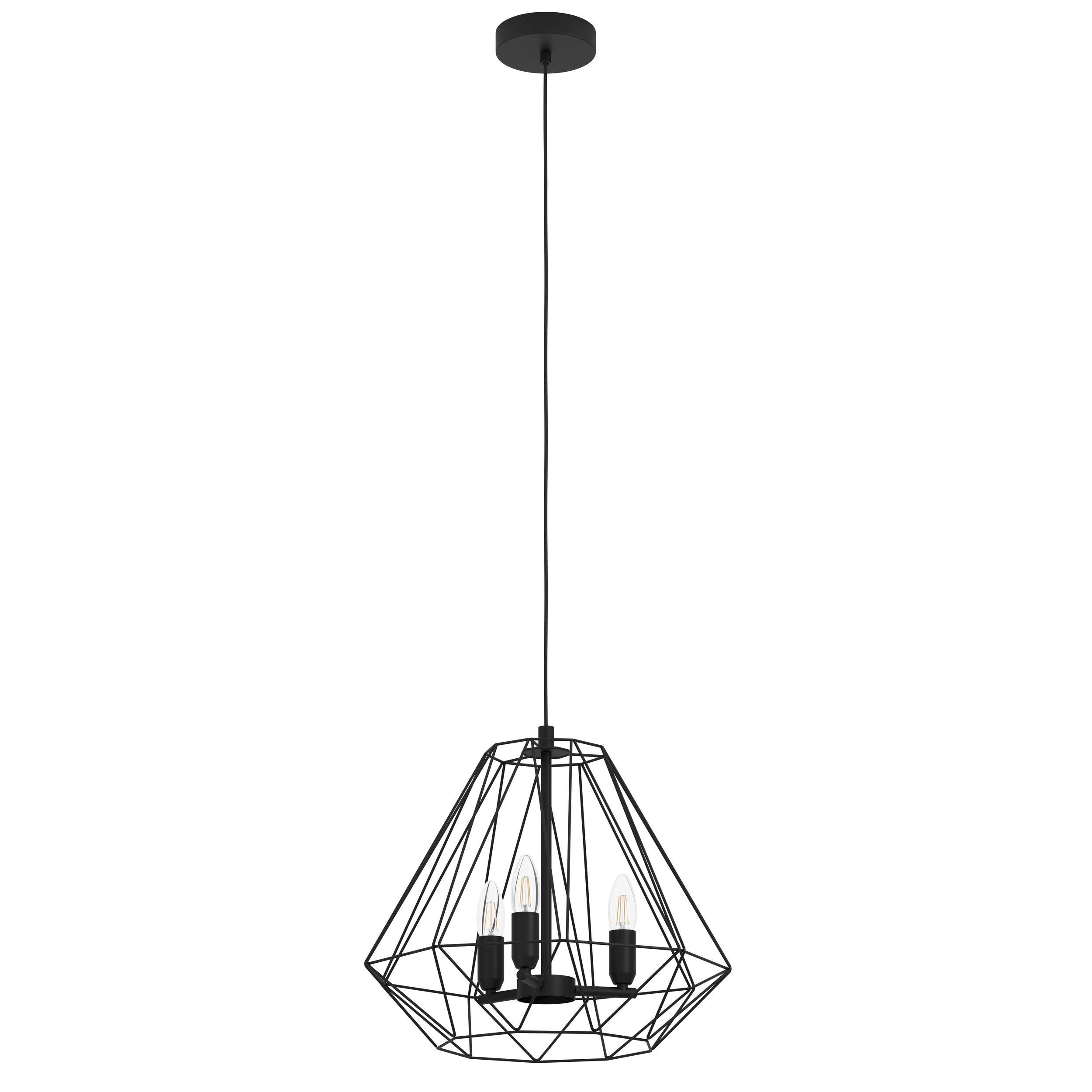 Suspension métal noir TARLE E14 3X40W