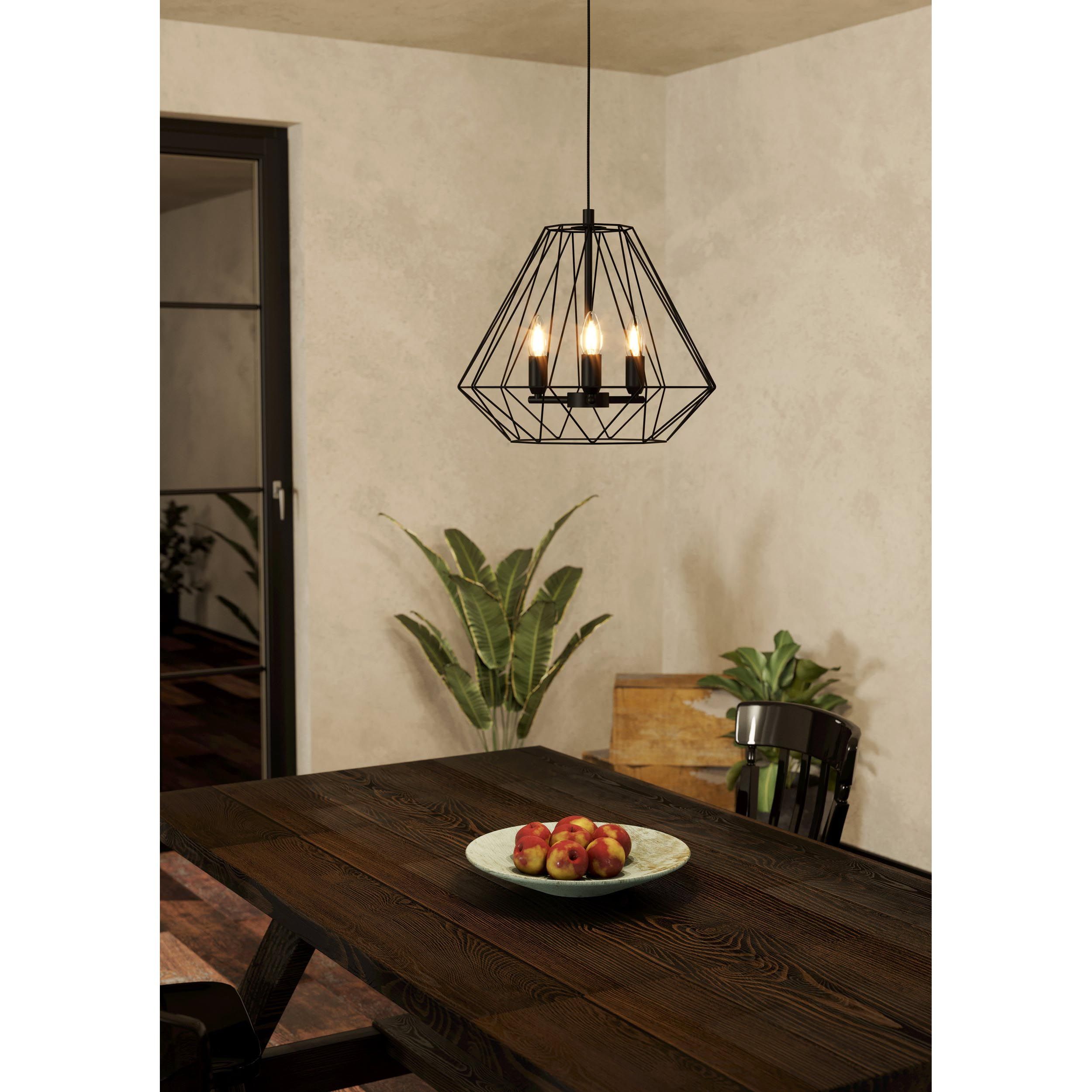 Suspension métal noir TARLE E14 3X40W