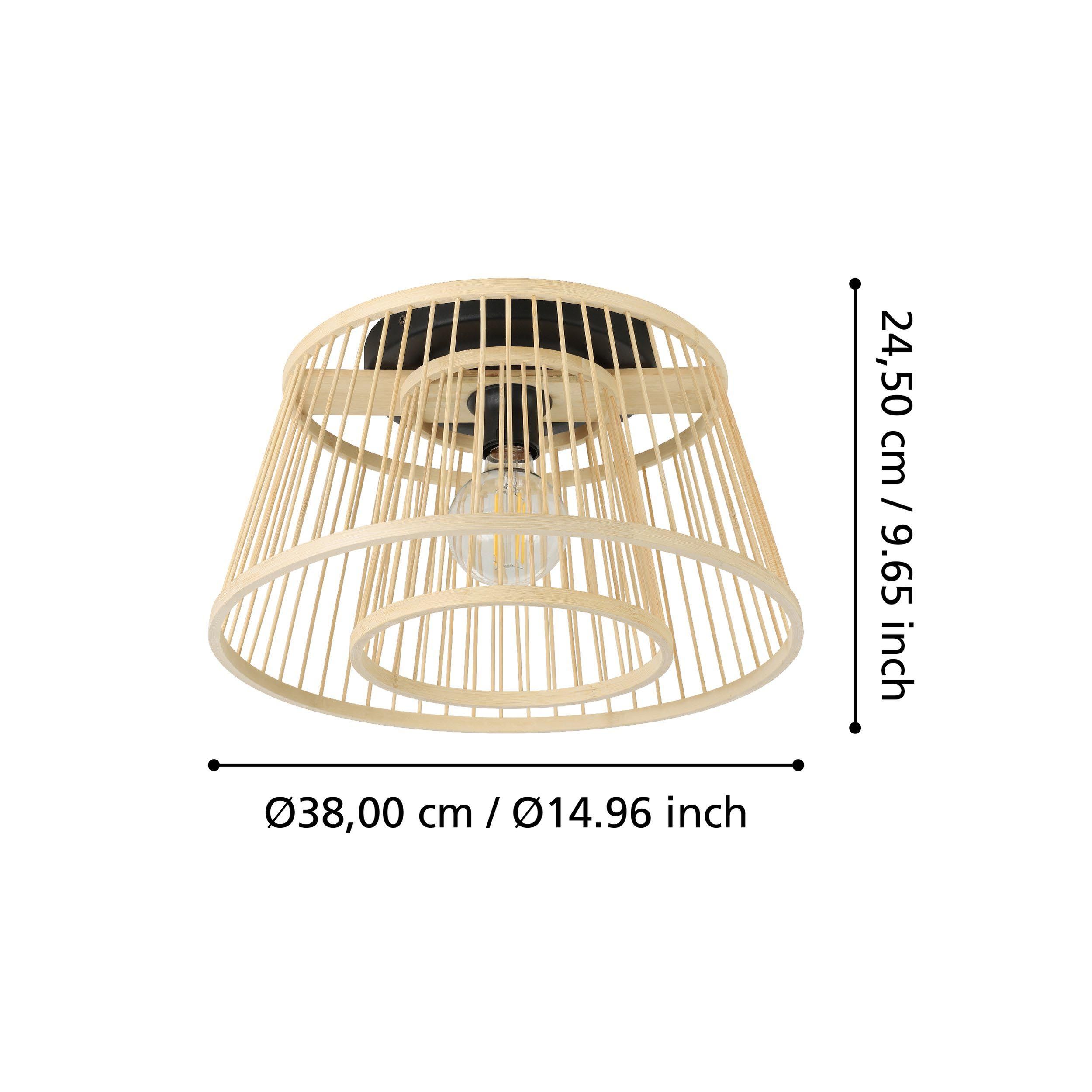 Plafonnier bambou naturel HYKEHAM E27 1X40W