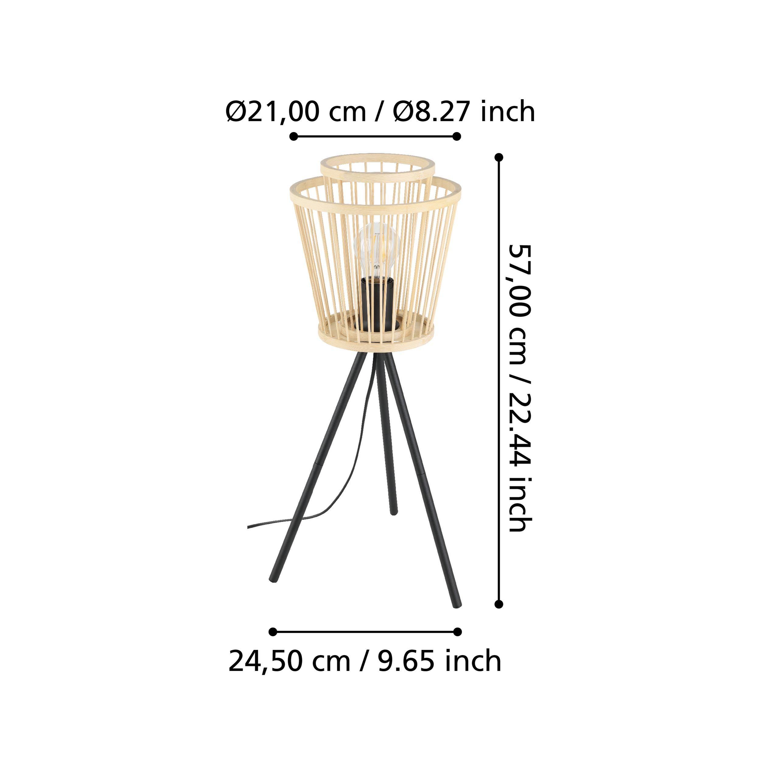 Lampe de table bambou naturel HYKEHAM E27 1X40W