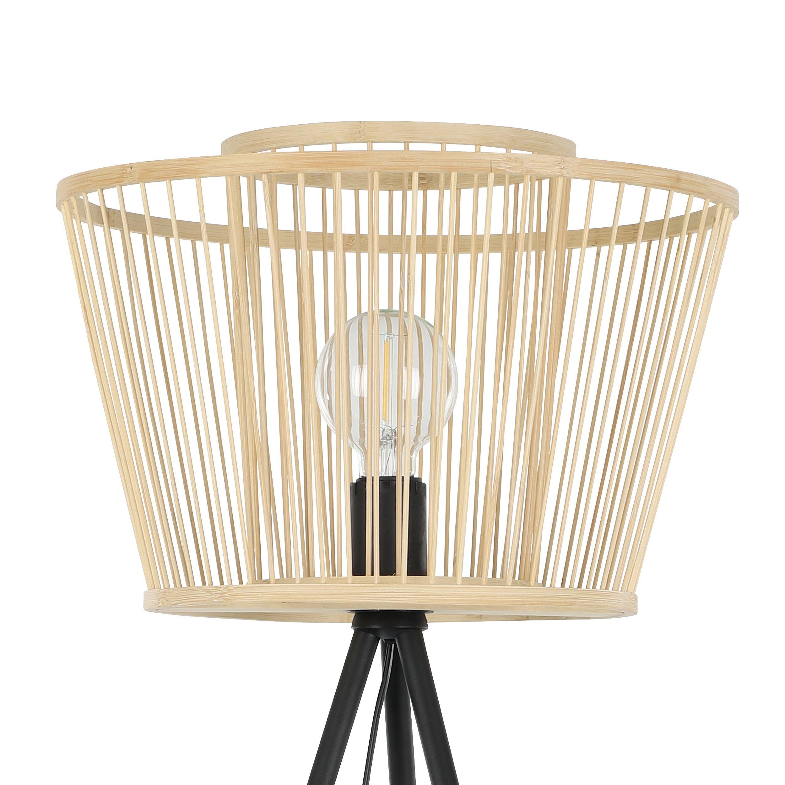 Lampadaire bambou naturel HYKEHAM E27 1X40W