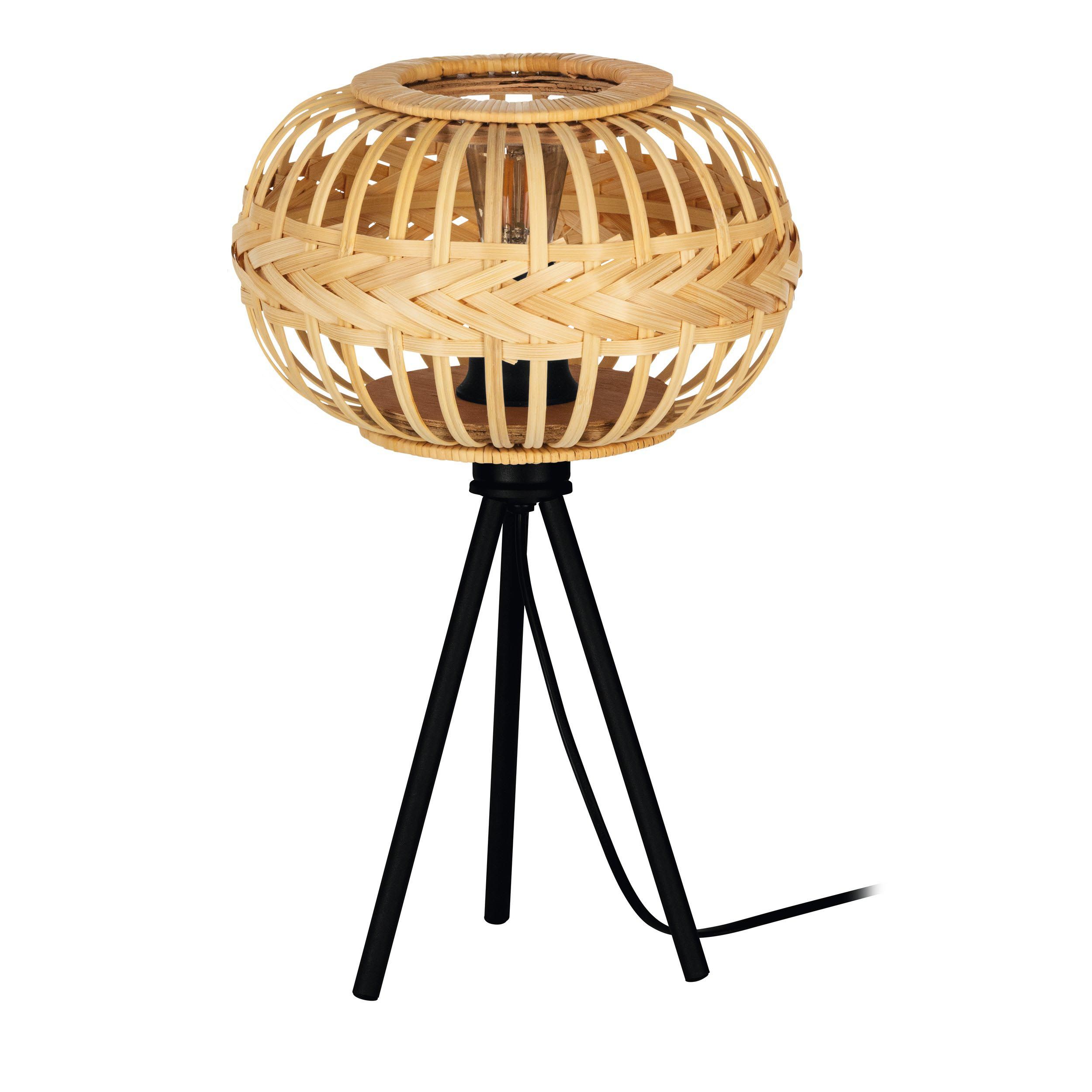 Lampe de table naturel bois AMSFIELD 1 E27 1X40W