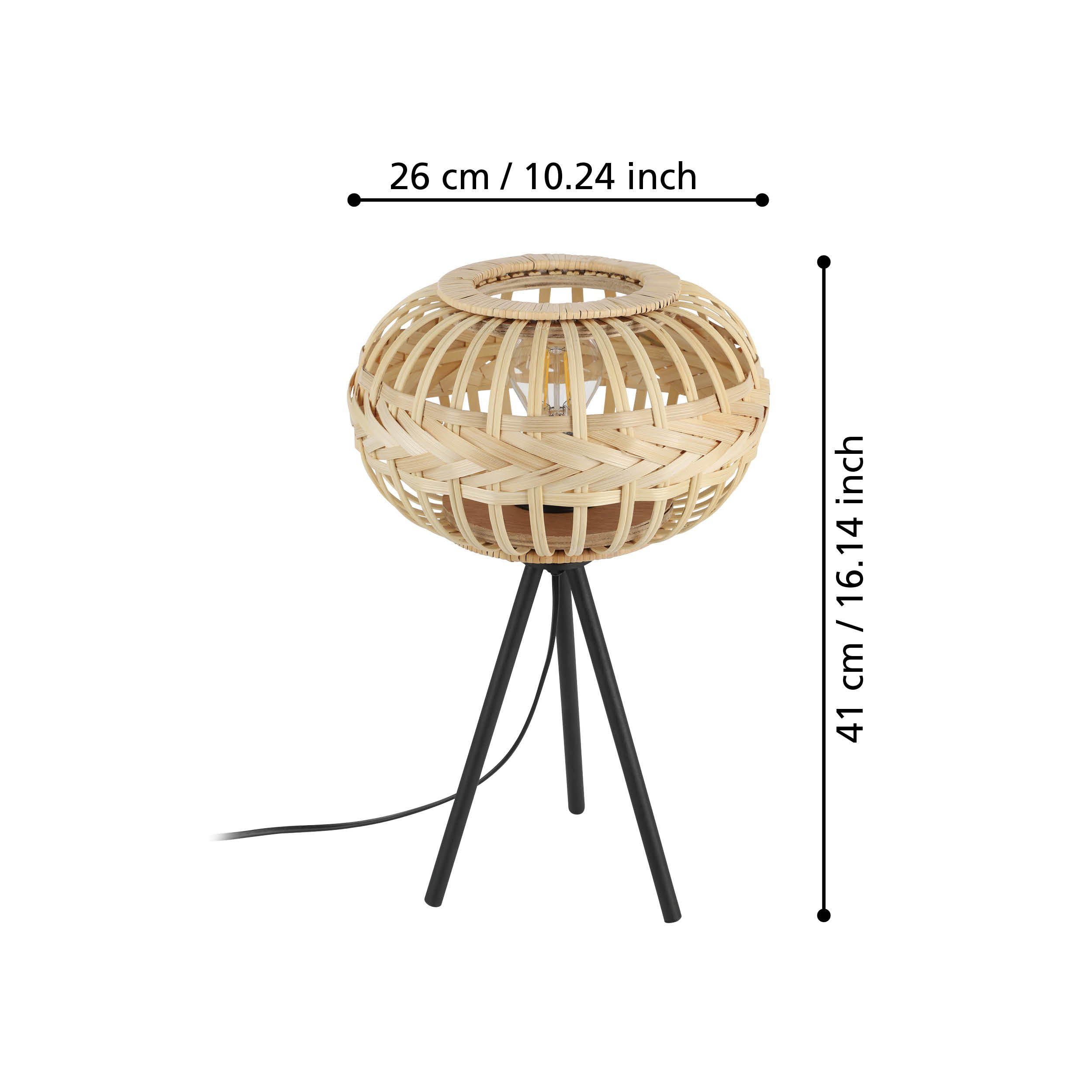 Lampe de table naturel bois AMSFIELD 1 E27 1X40W