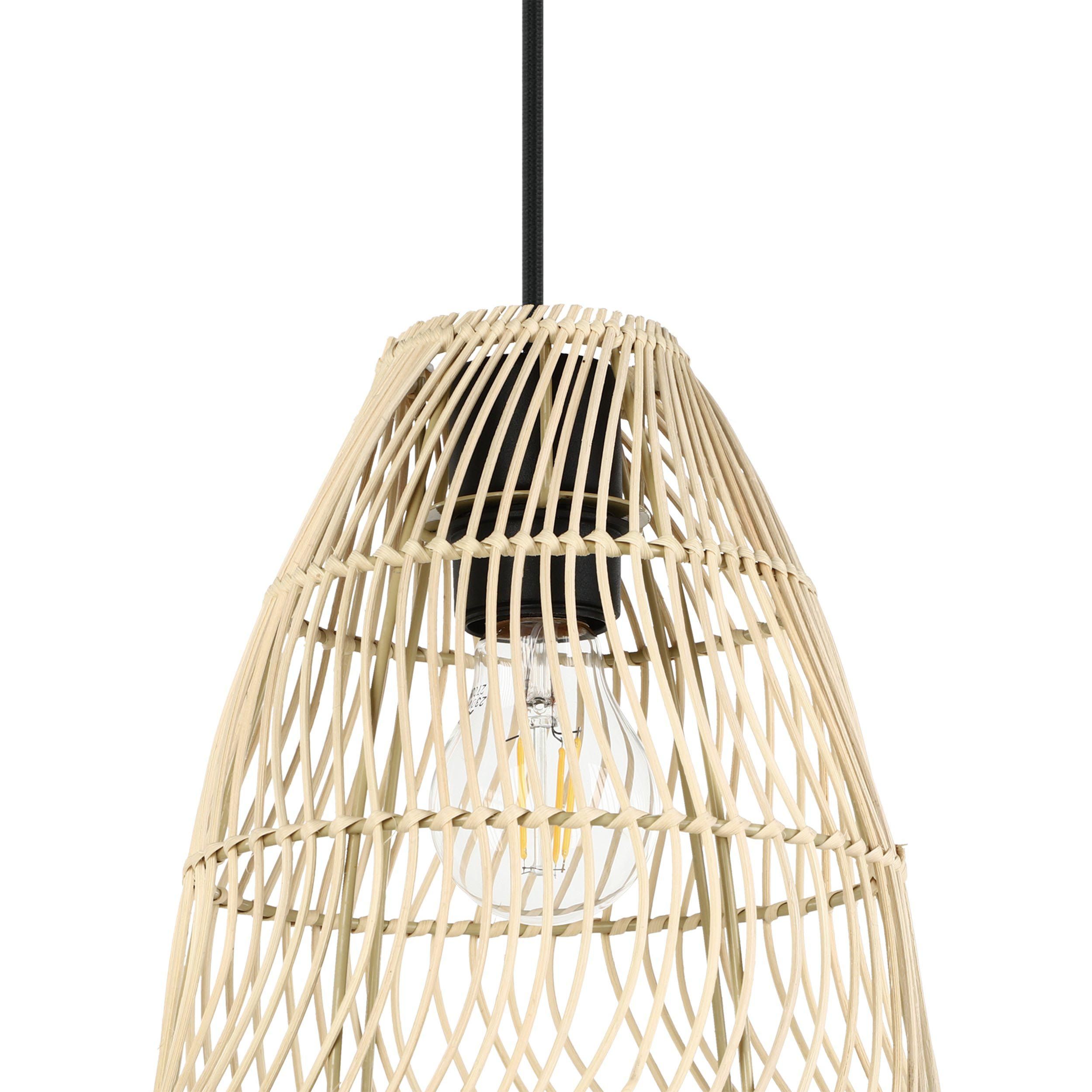 Suspension fibre naturelle naturel AYESGARTH E27 3X40W