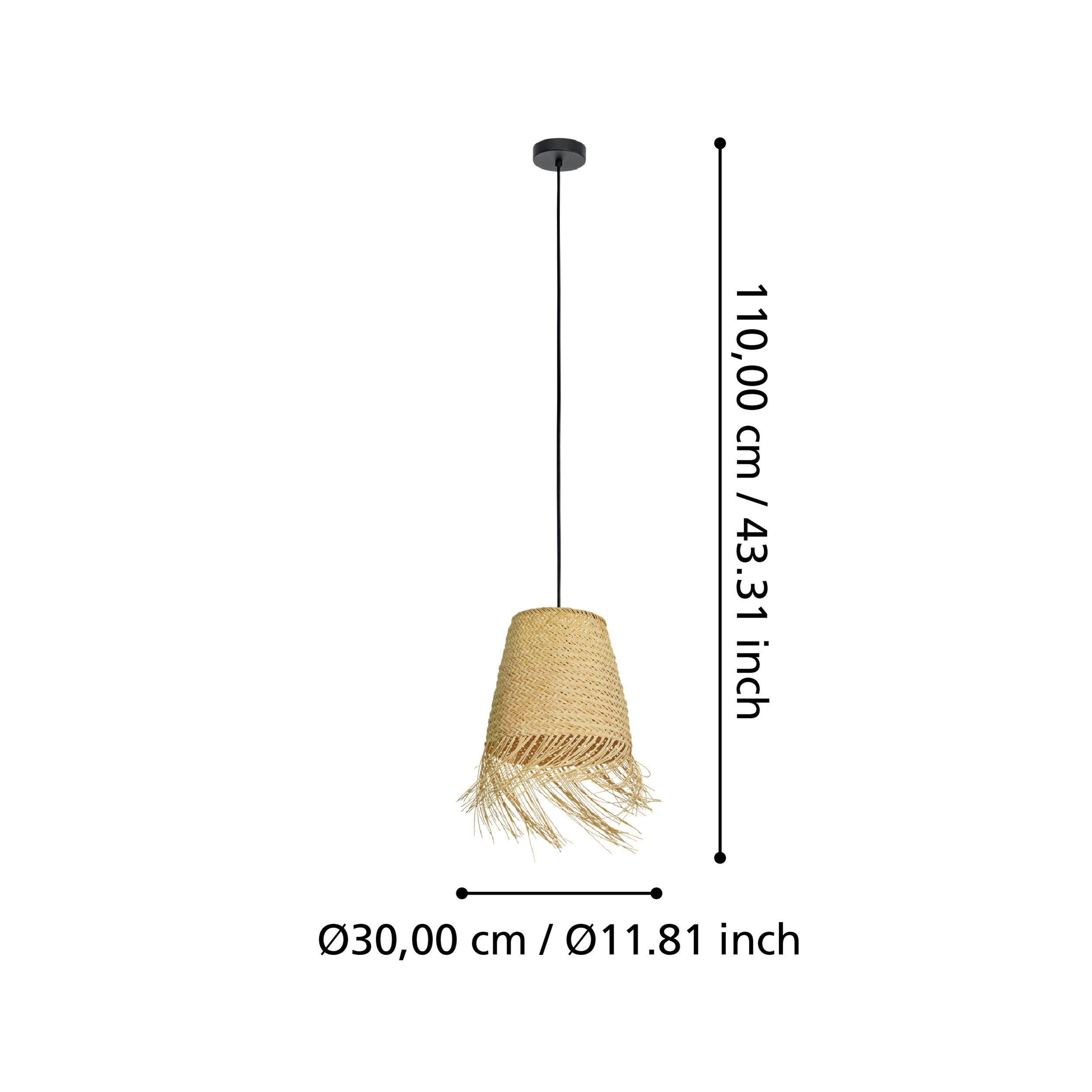 Suspension fibre naturelle naturel AYCLIFFE E27 1X40W