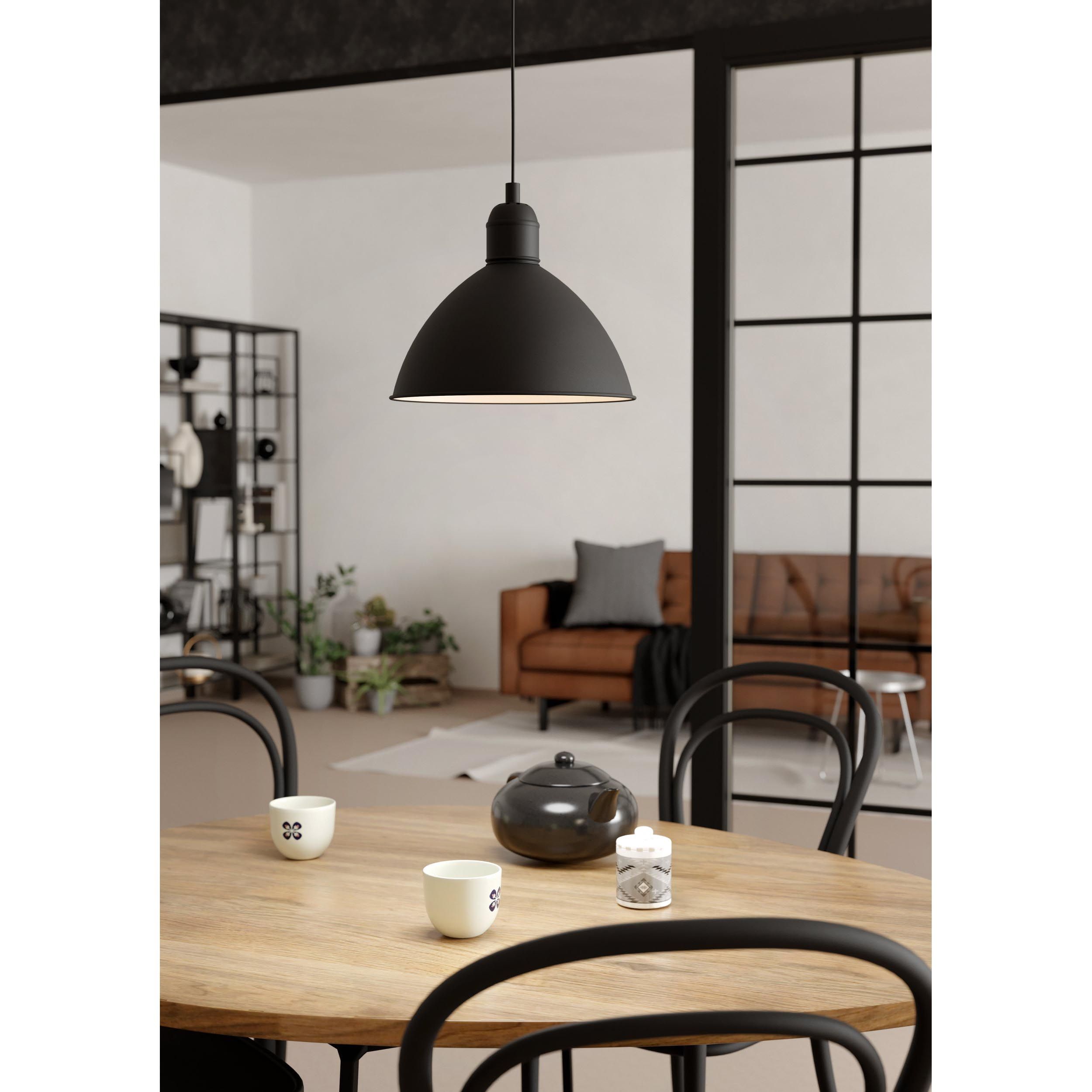 Suspension métal noir PRIDDY E27 1X40W