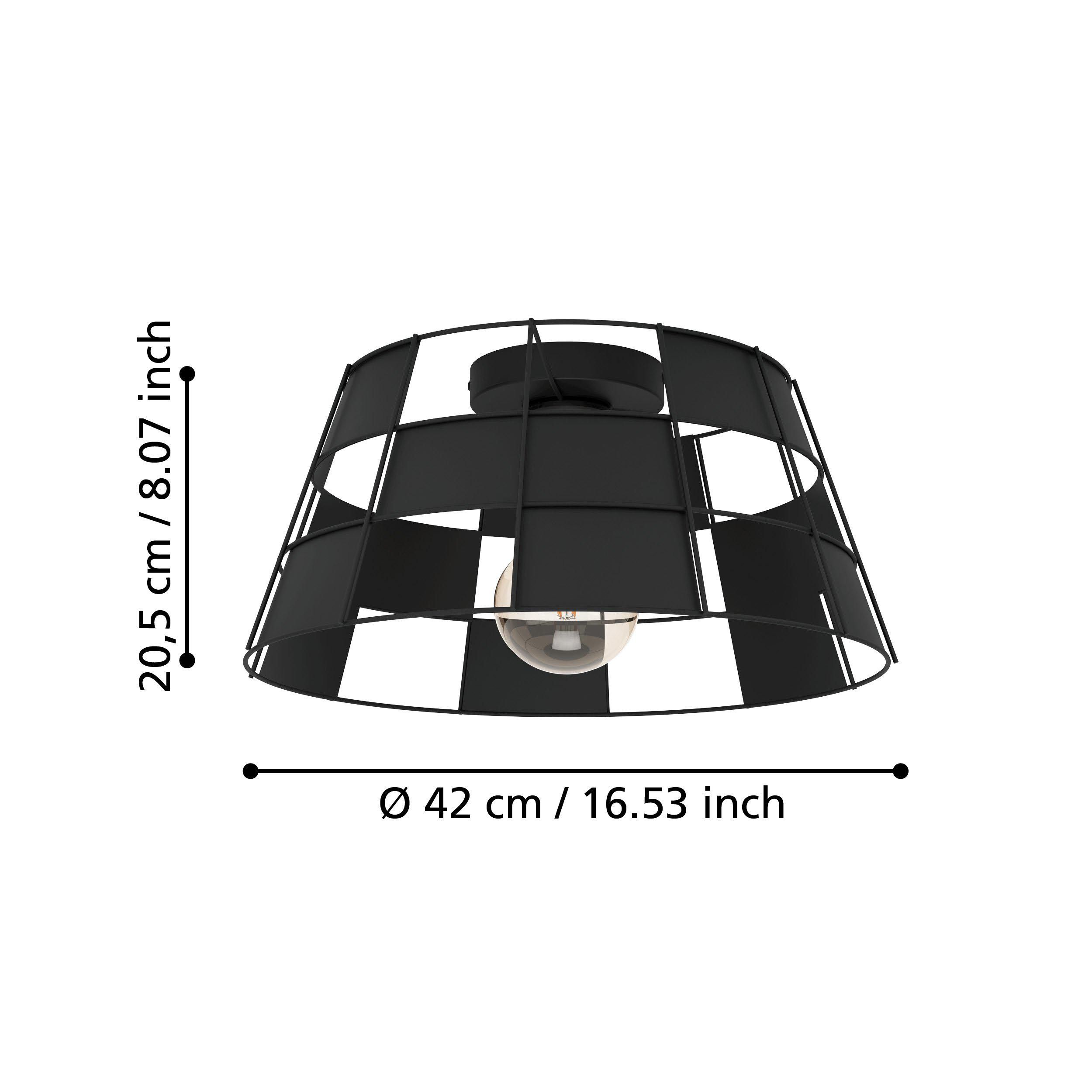 Plafonnier métal noir PONTEFRACT E27 1X40W