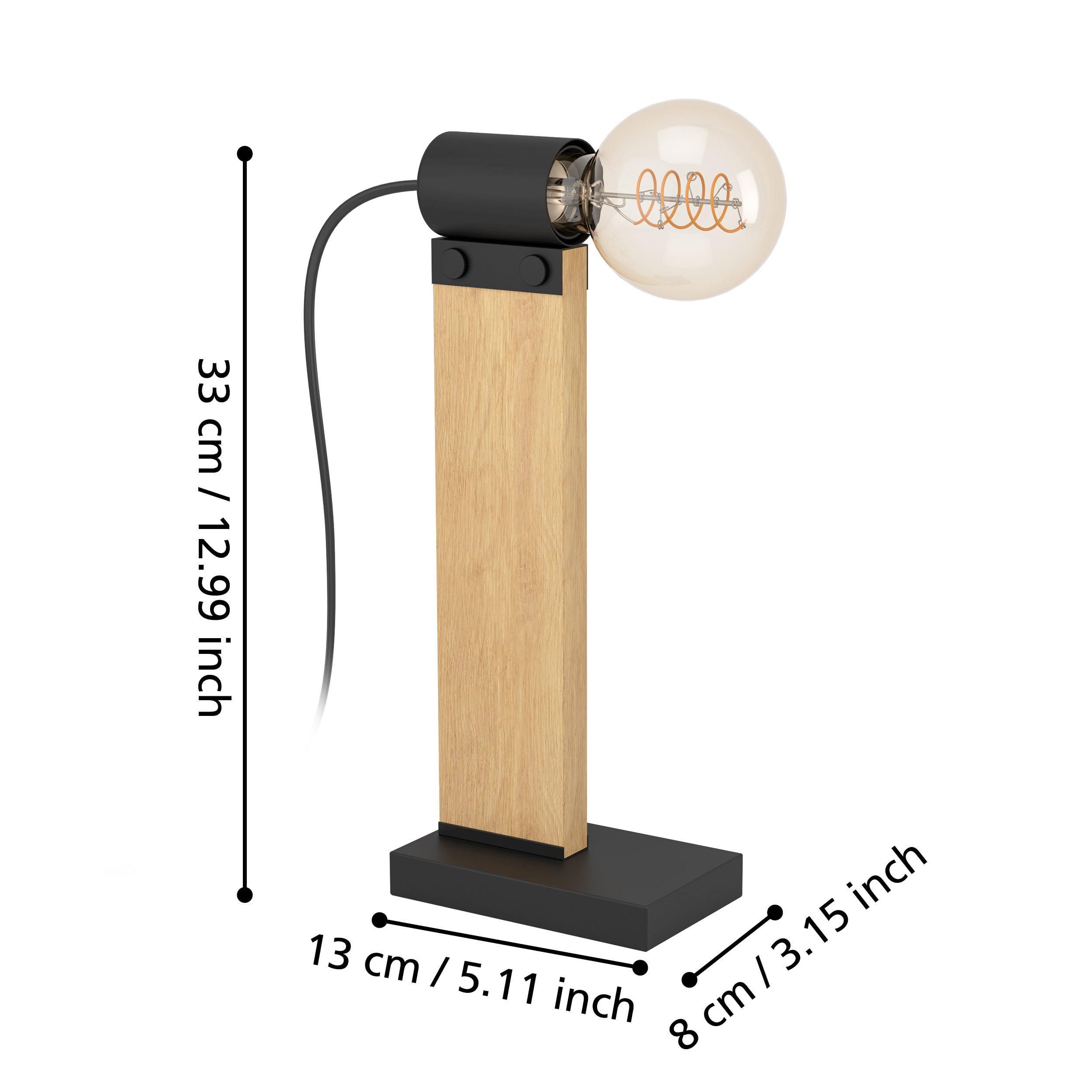 Lampe de table bois bois BAILRIGG E27 1X40W