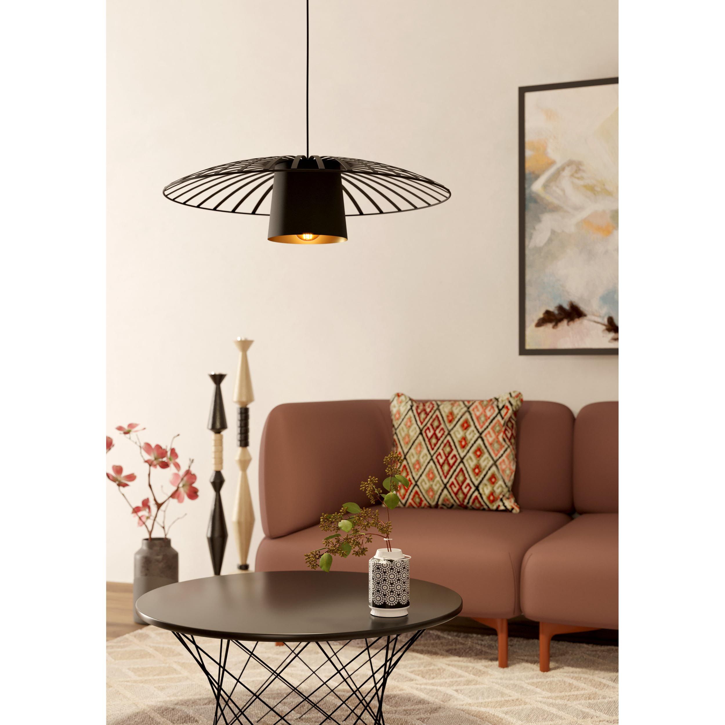 Suspension métal noir FELIXKIRK E27 1X40W