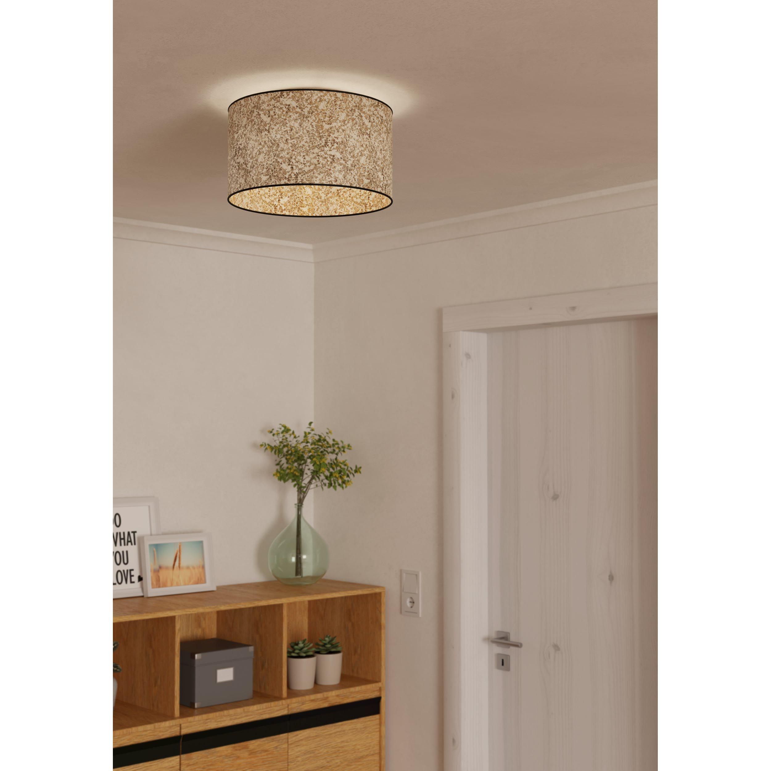 Plafonnier tissu beige BUTTERBURN E27 1X25W