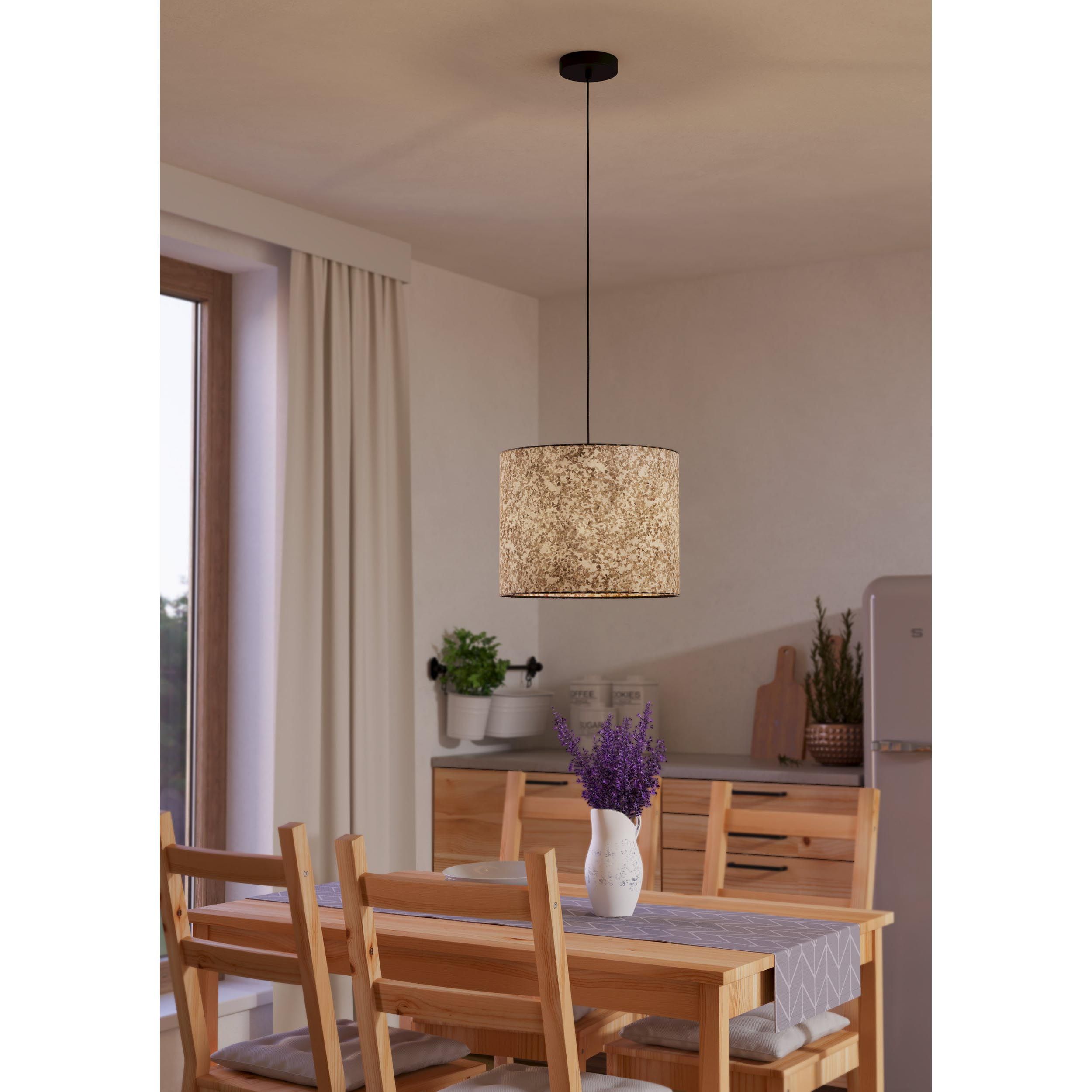 Suspension tissu beige BUTTERBURN E27 1X25W