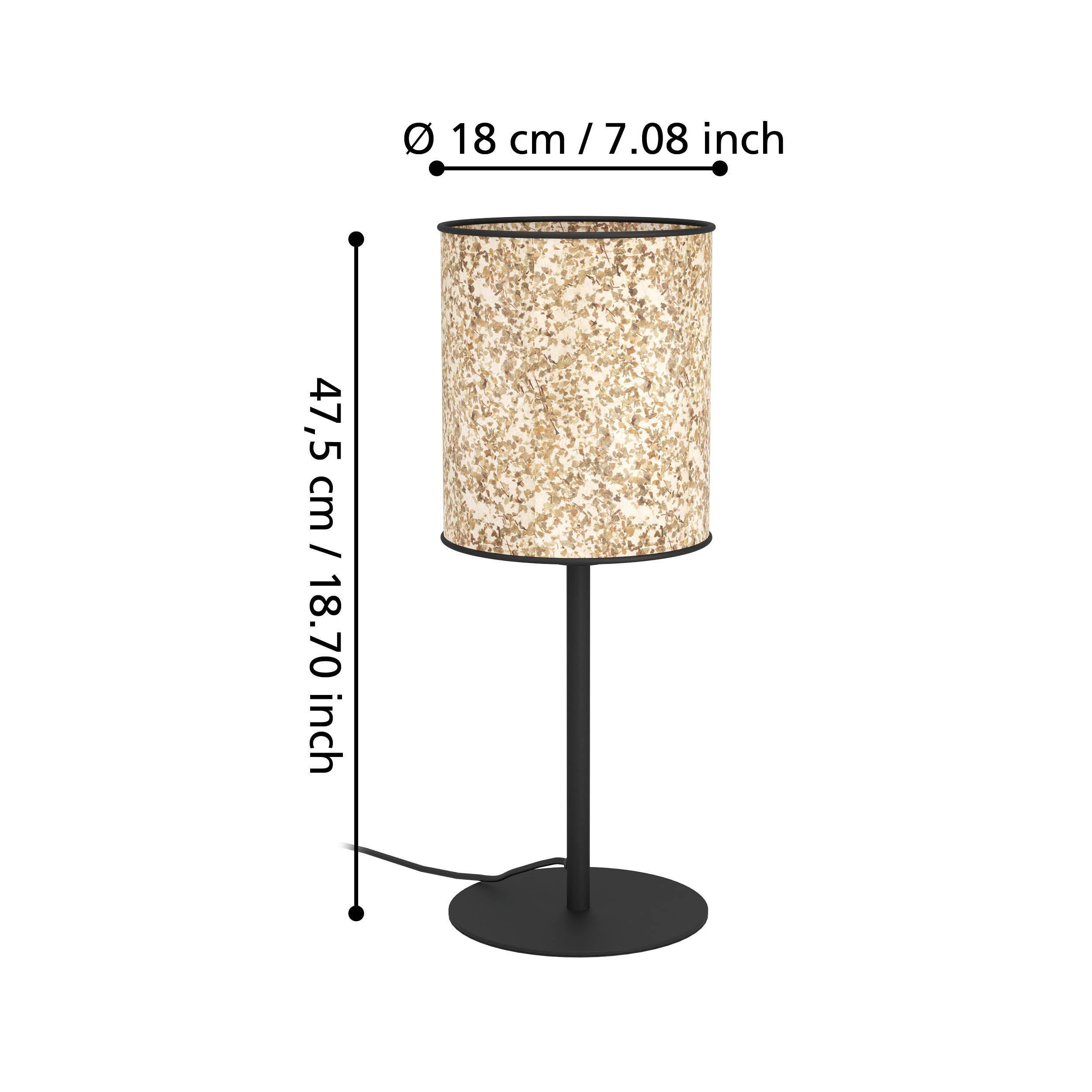 Lampe de table tissu beige BUTTERBURN E27 1X25W