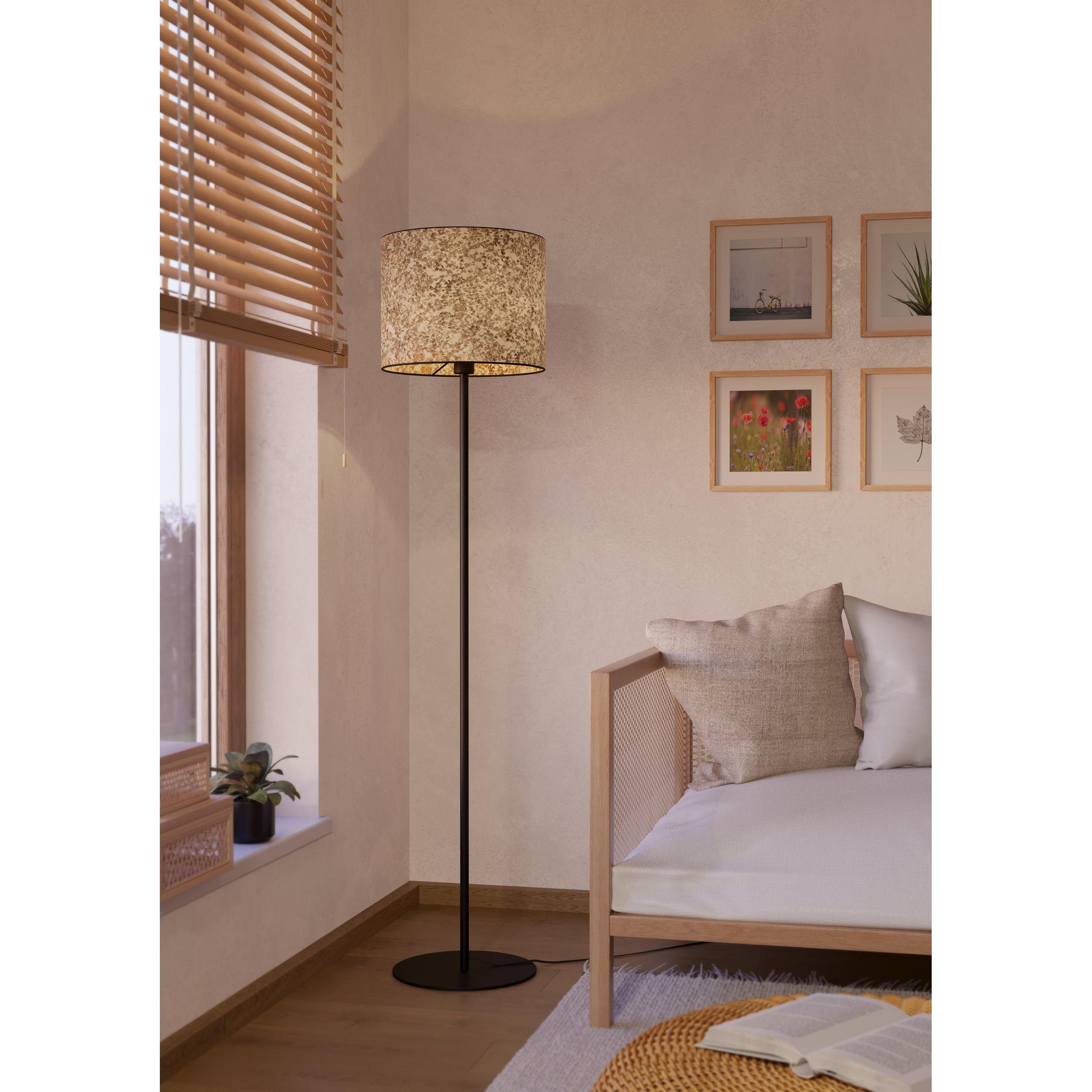 Lampadaire tissu beige BUTTERBURN E27 1X25W