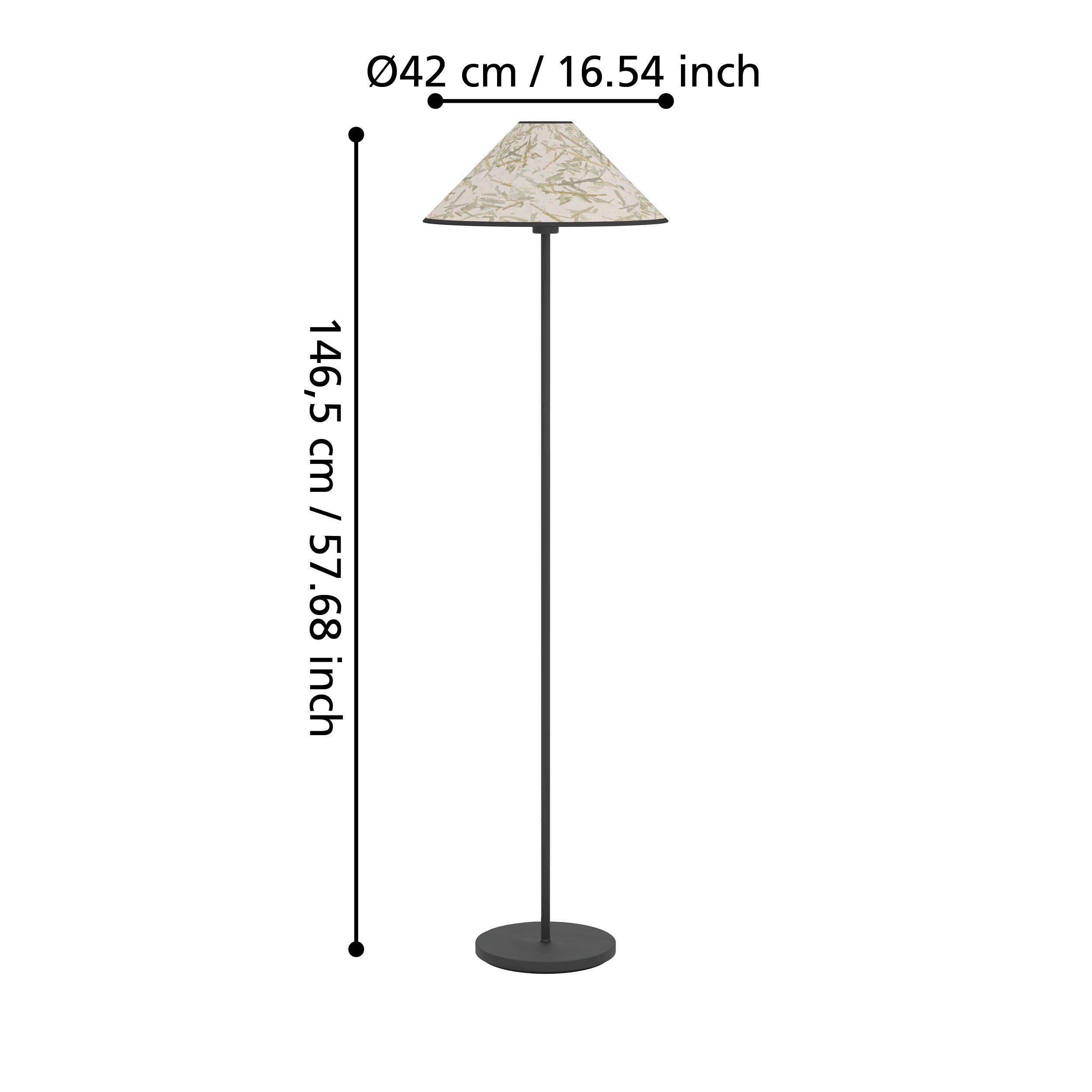 Lampadaire tissu multi OXPARK E27 1X25W