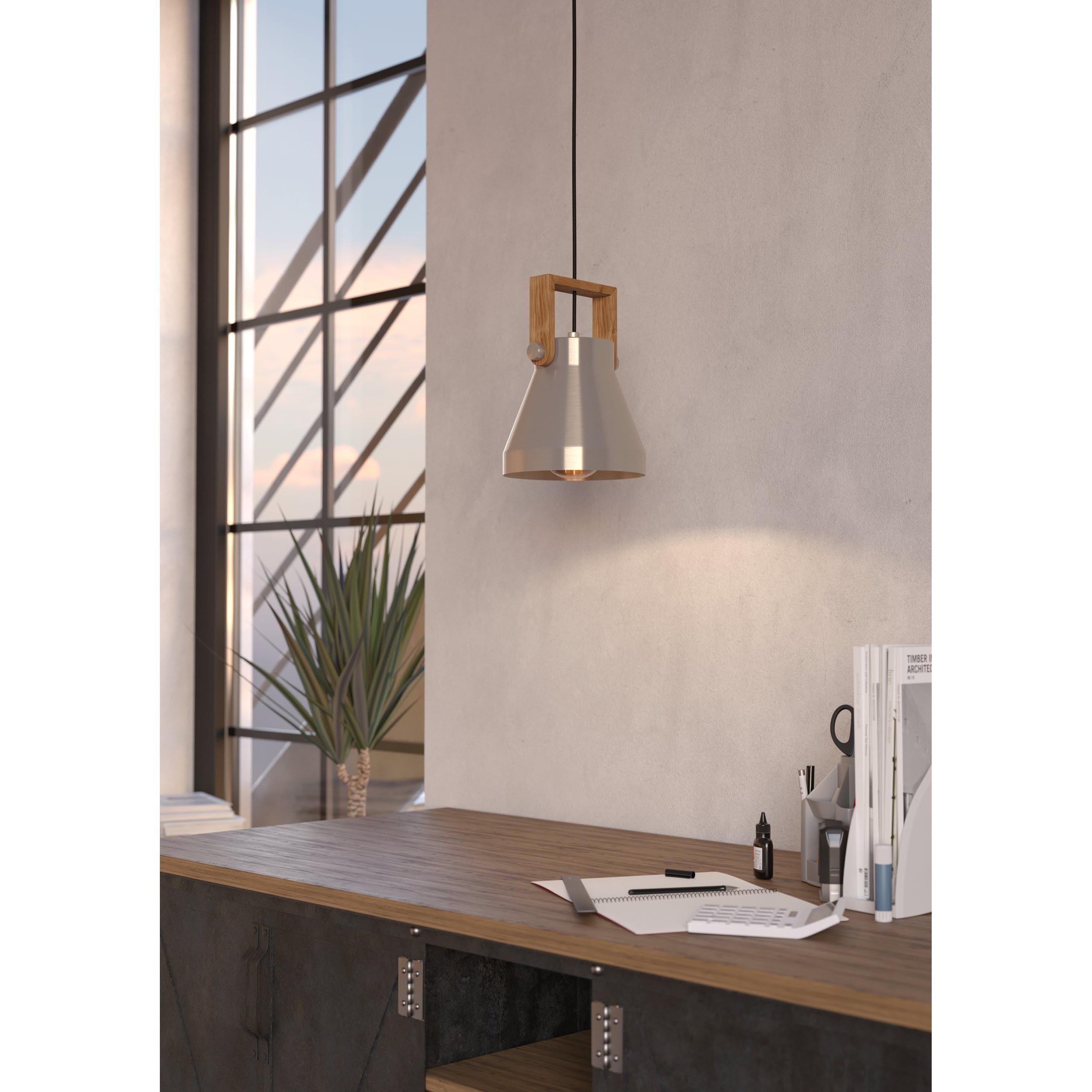 Suspension métal gris CAWTON E27 1X40W