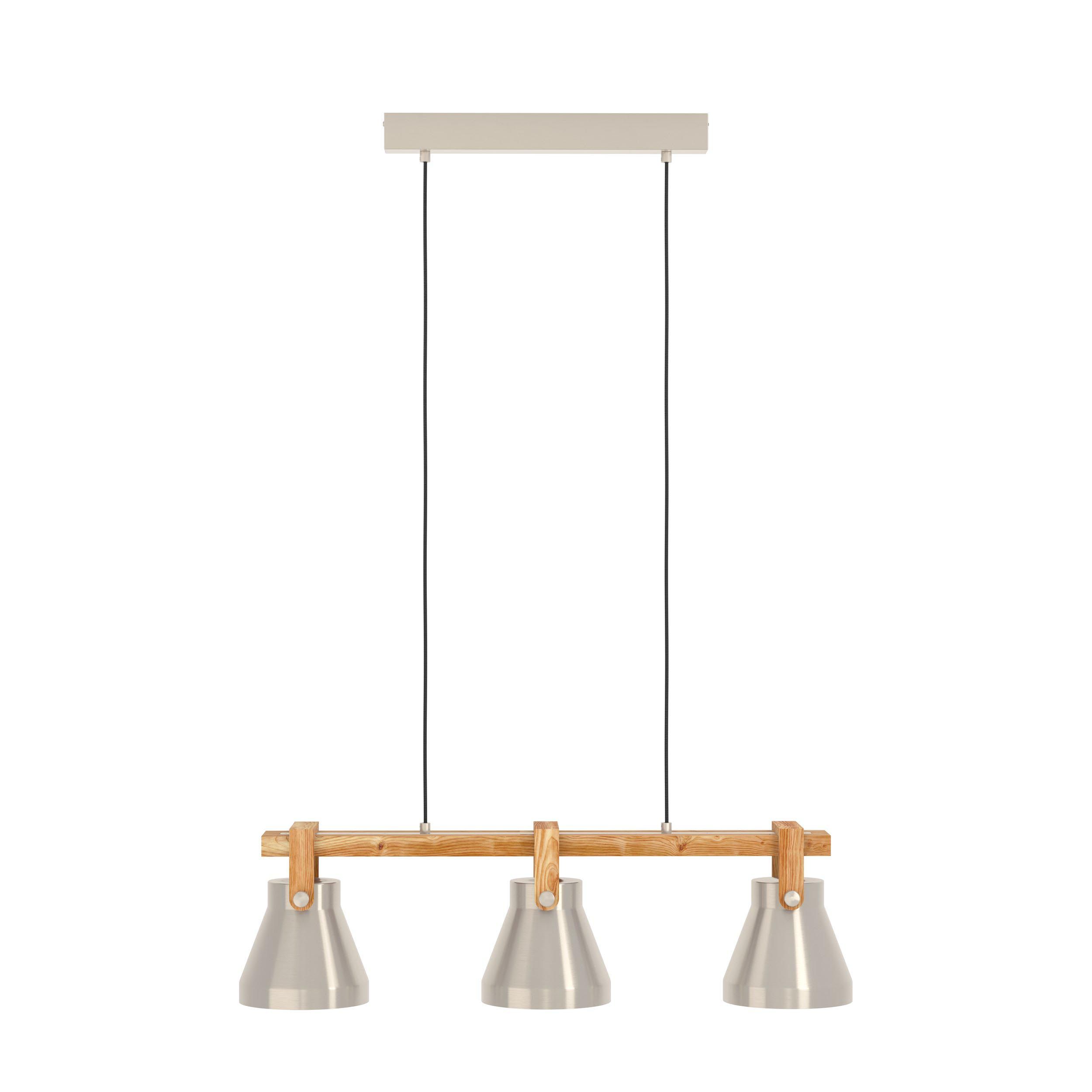 Suspension métal gris CAWTON E27 3X40W