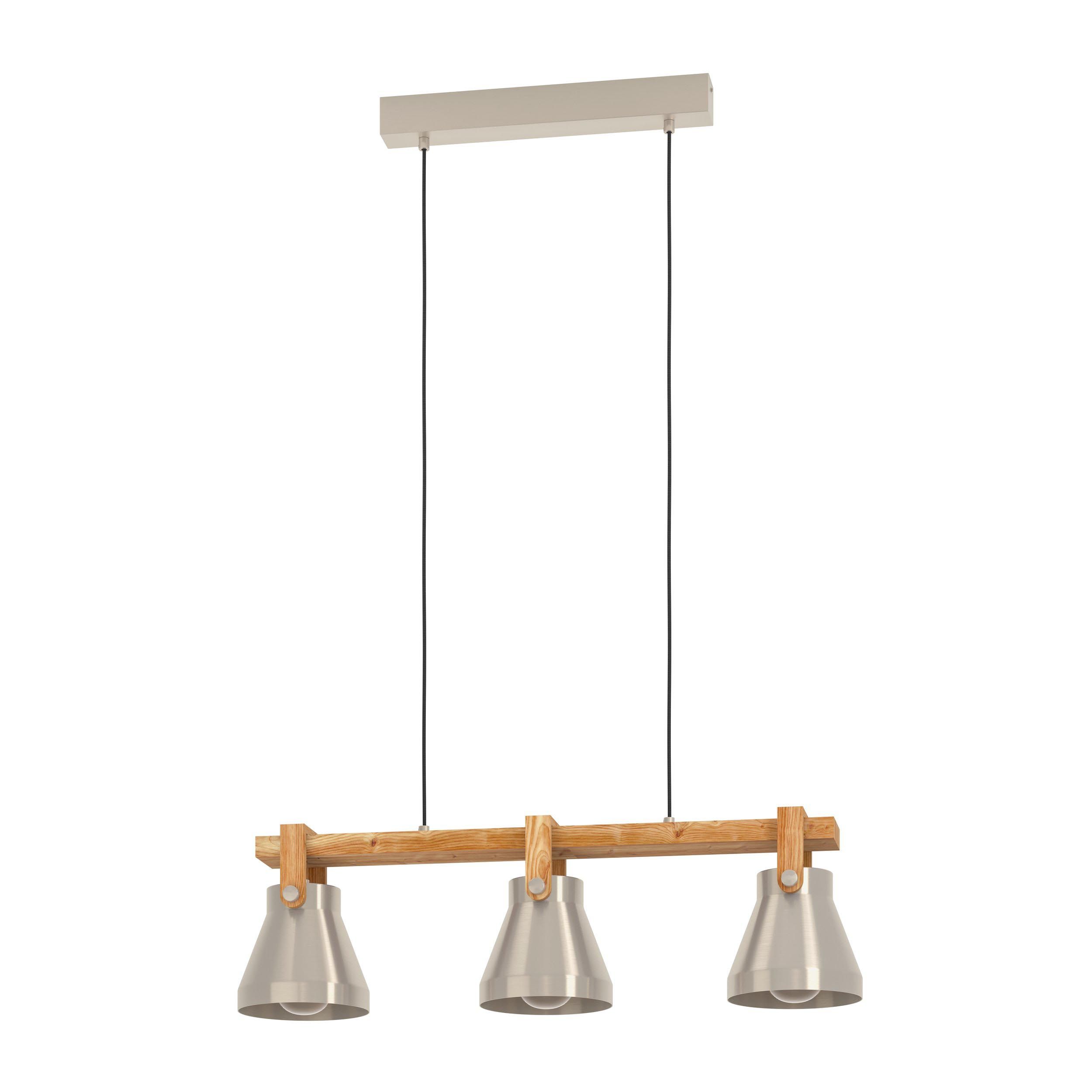 Suspension métal gris CAWTON E27 3X40W