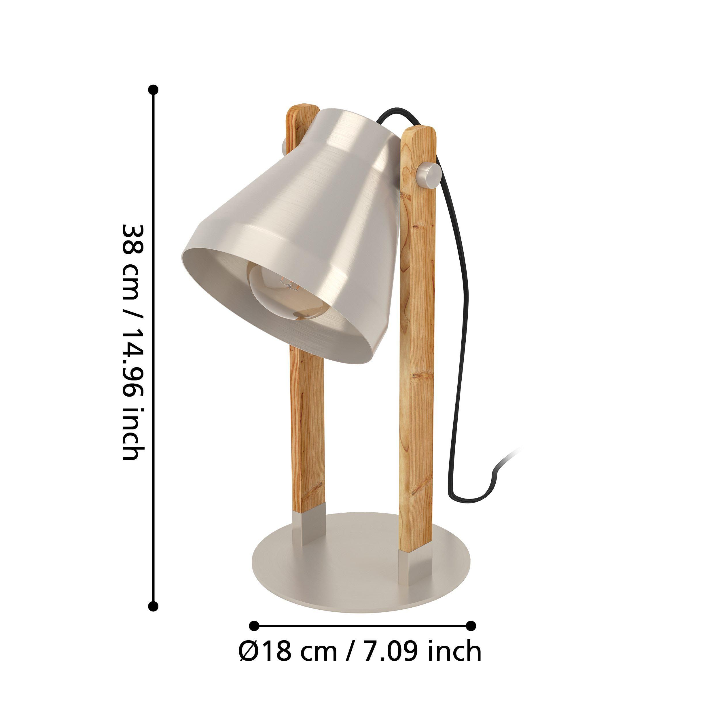 Lampe de table métal gris CAWTON E27 1X40W