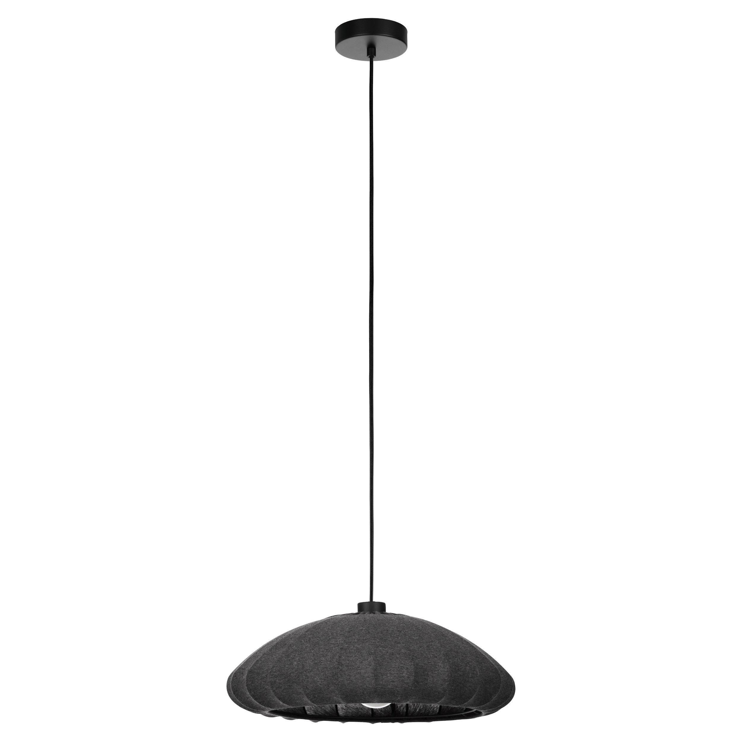 Suspension tissu noir BARLASTON D45CM E27 1X40W