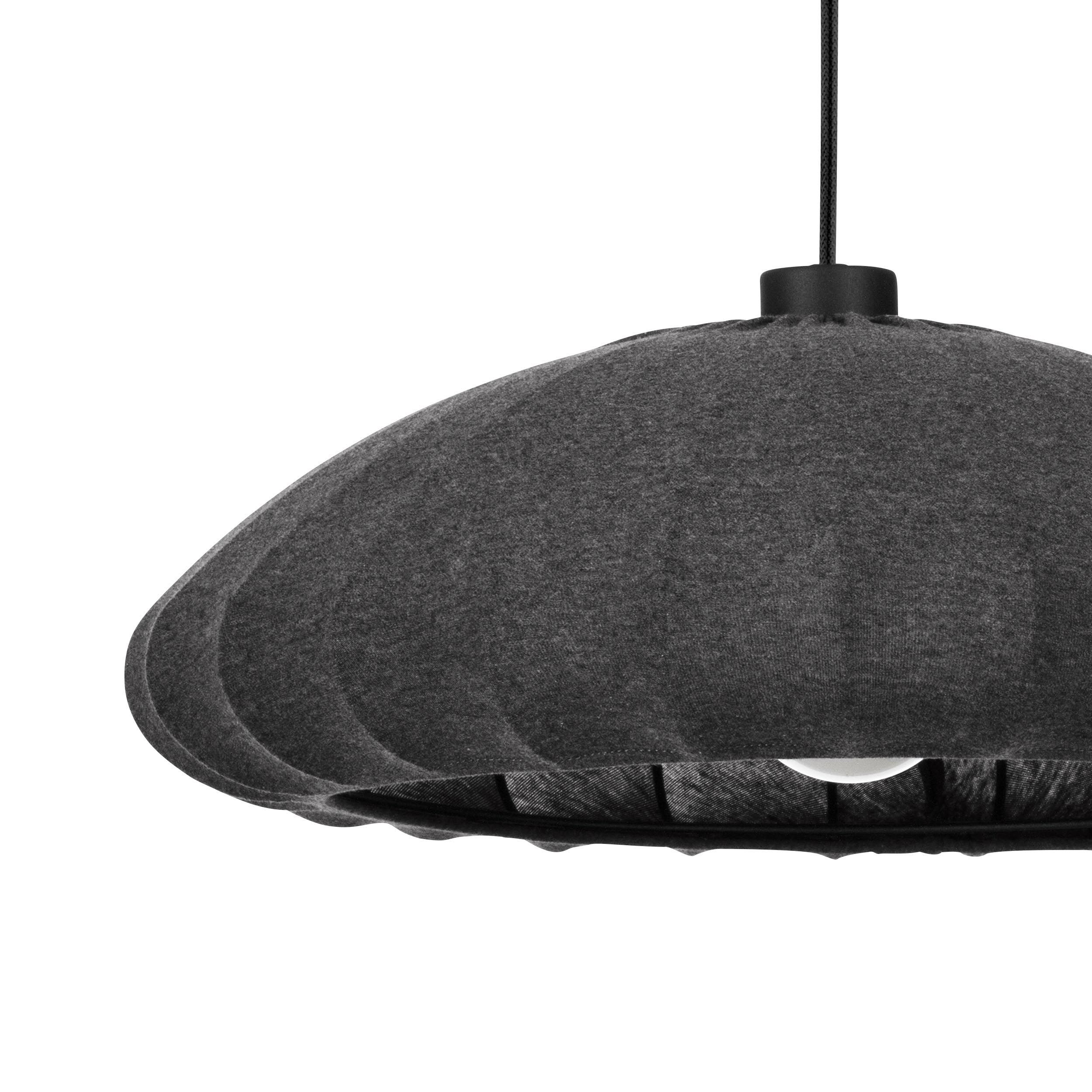 Suspension tissu noir BARLASTON D45CM E27 1X40W