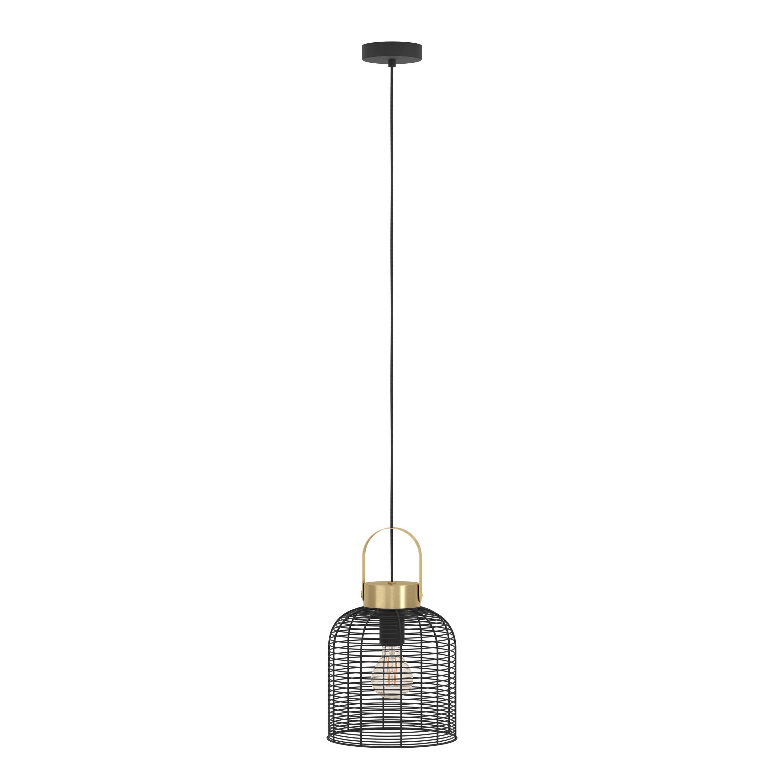 Suspension métal noir ROUNDHAM D22CM E27 1X40W