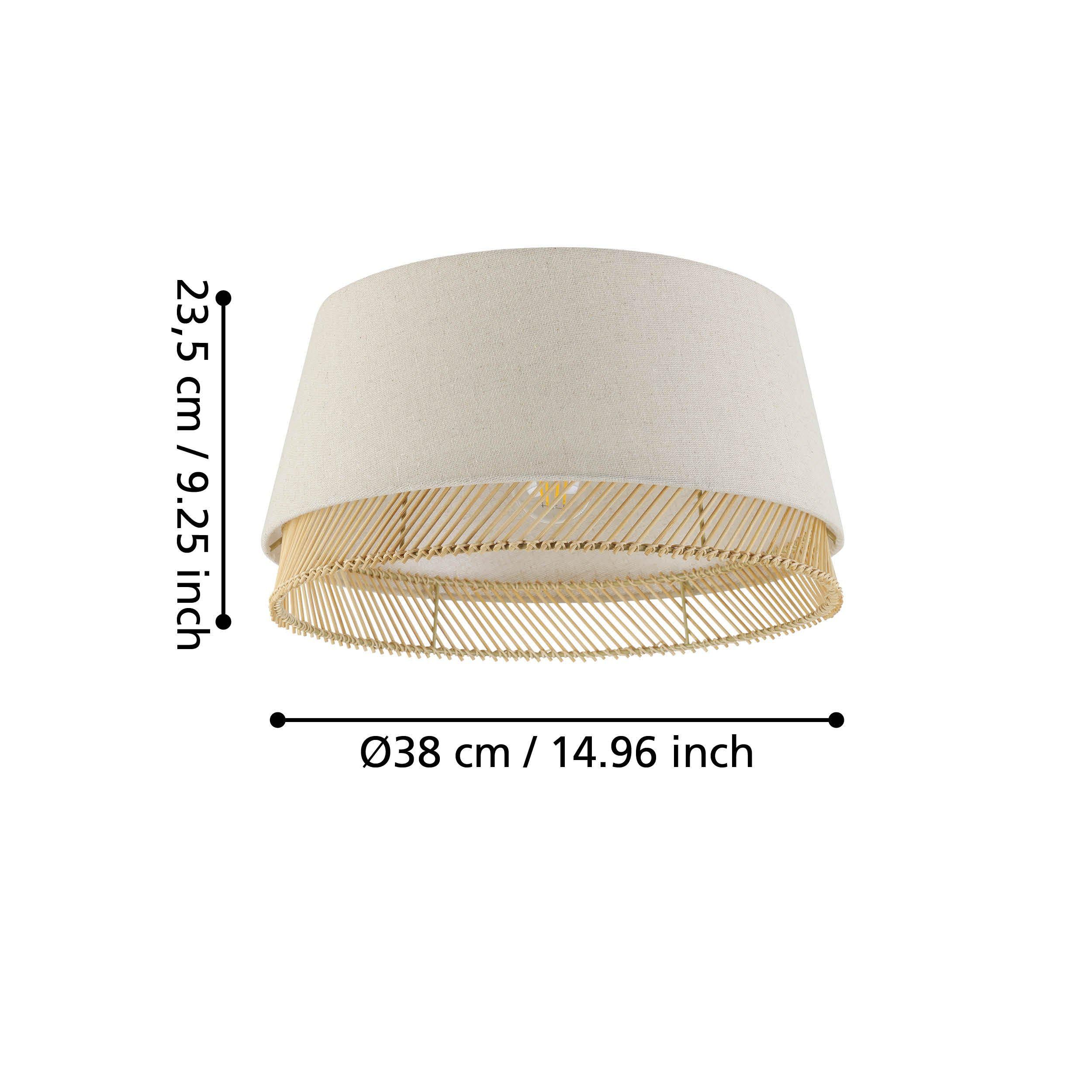 Plafonnier tissu beige TABLEY E27 1X40W