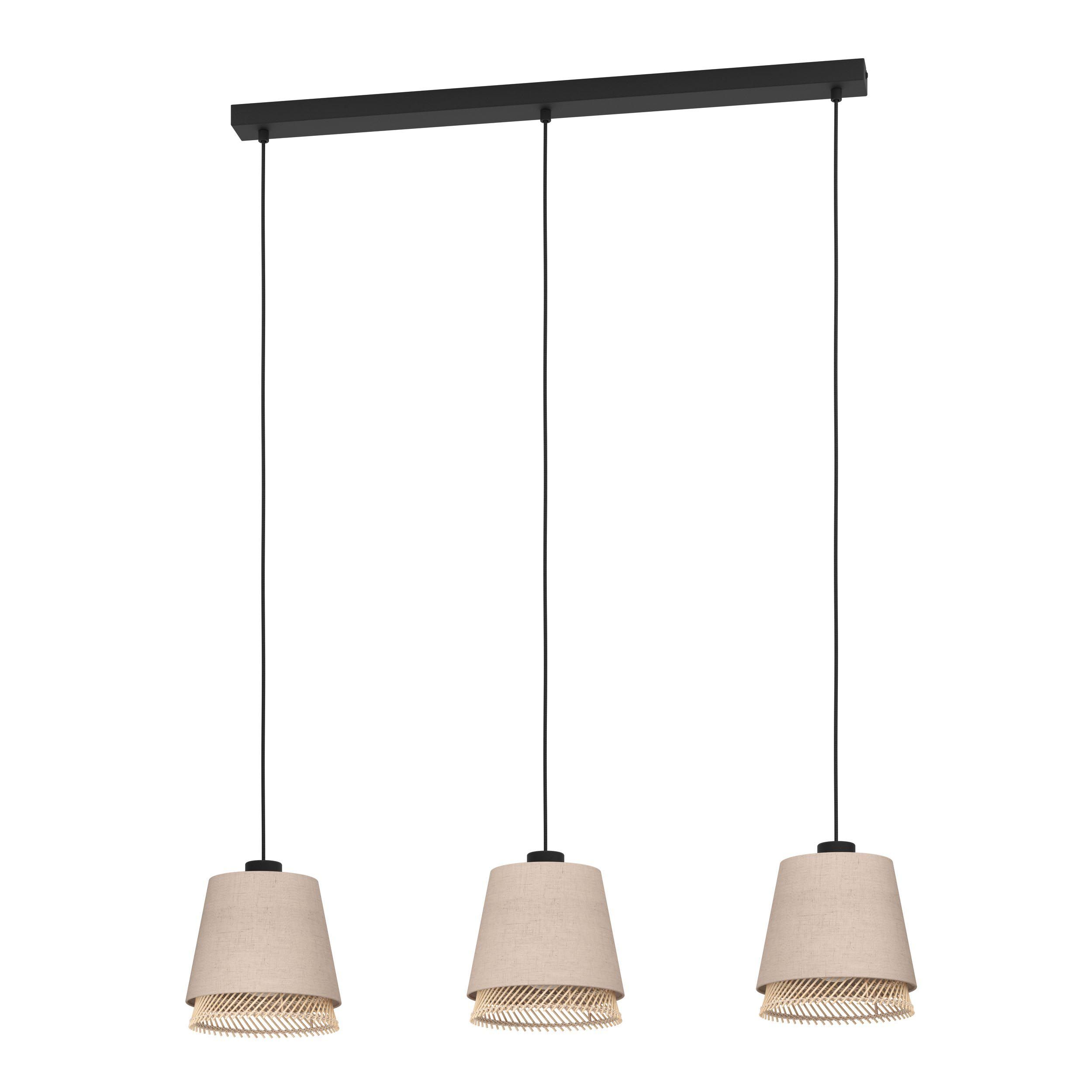 Suspension tissu beige TABLEY E27 3X40W